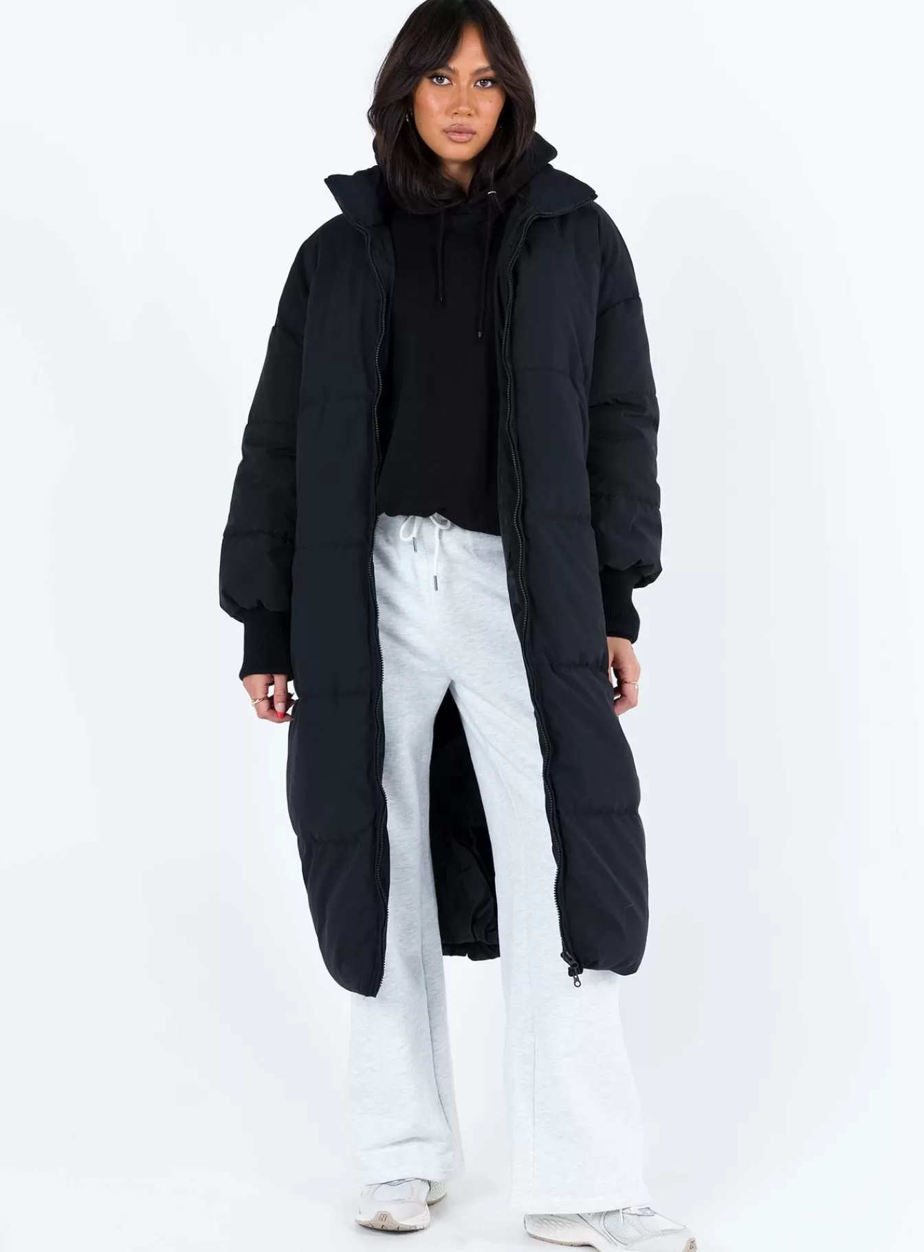 Princess Polly Puffer Jackets | Abe Longline Puffer Jacket Black