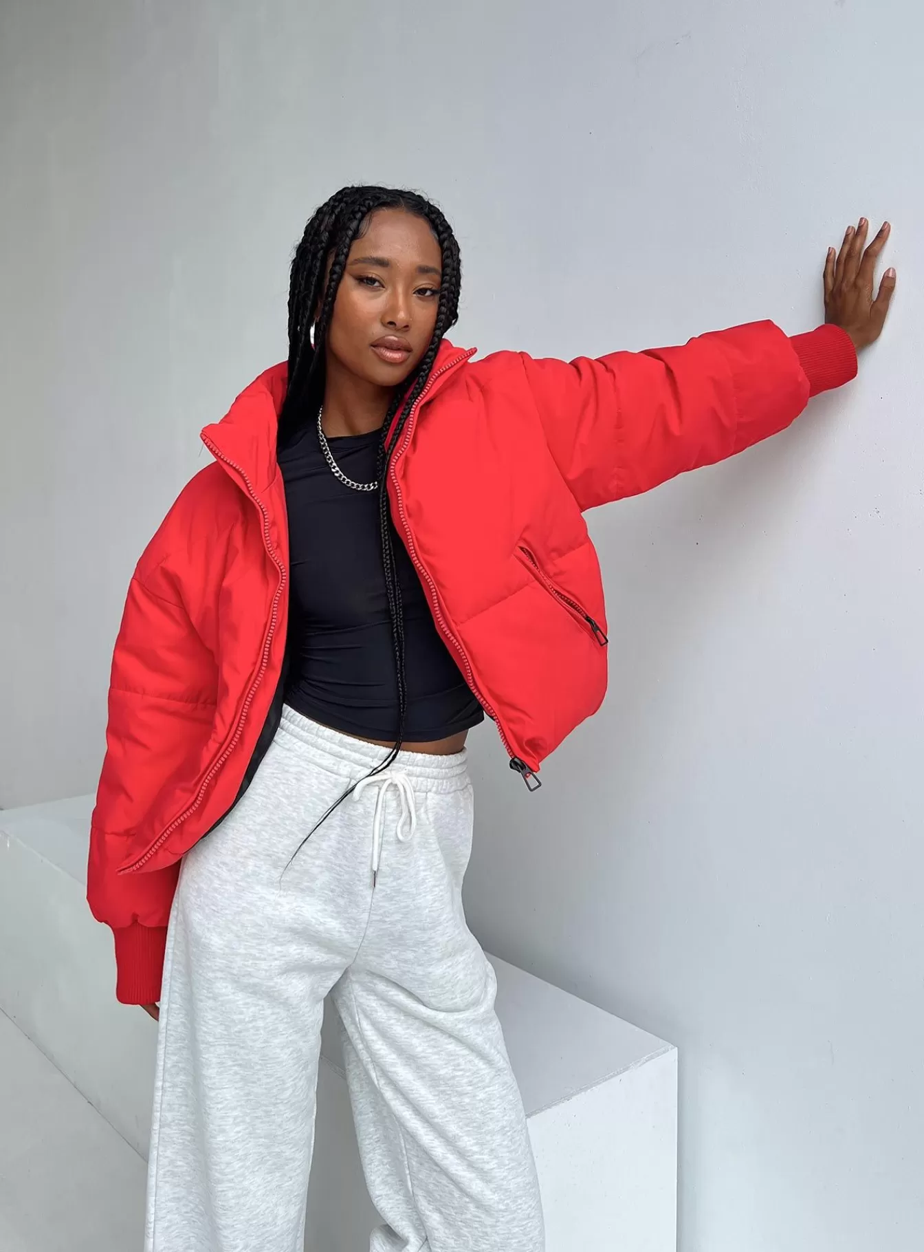 Princess Polly Puffer Jackets | Abe Puffer Jacket Red