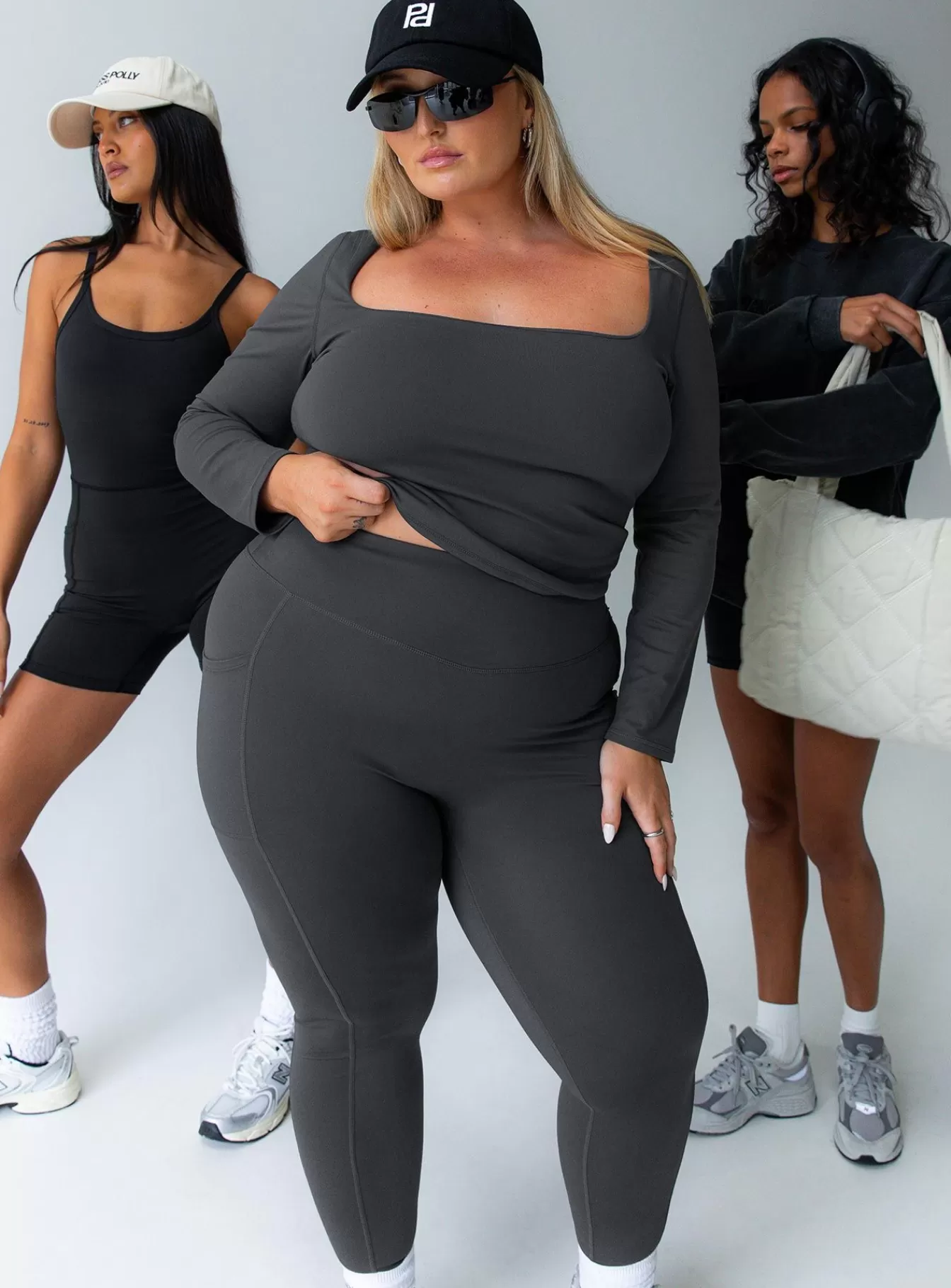 Princess Polly Pants | Achieve Activewear Leggings Curve Grey