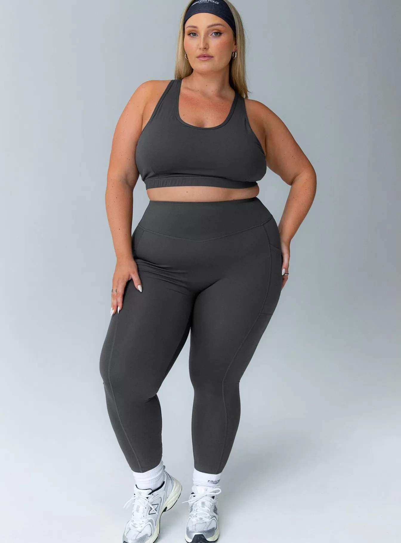 Princess Polly Pants | Achieve Activewear Leggings Curve Grey