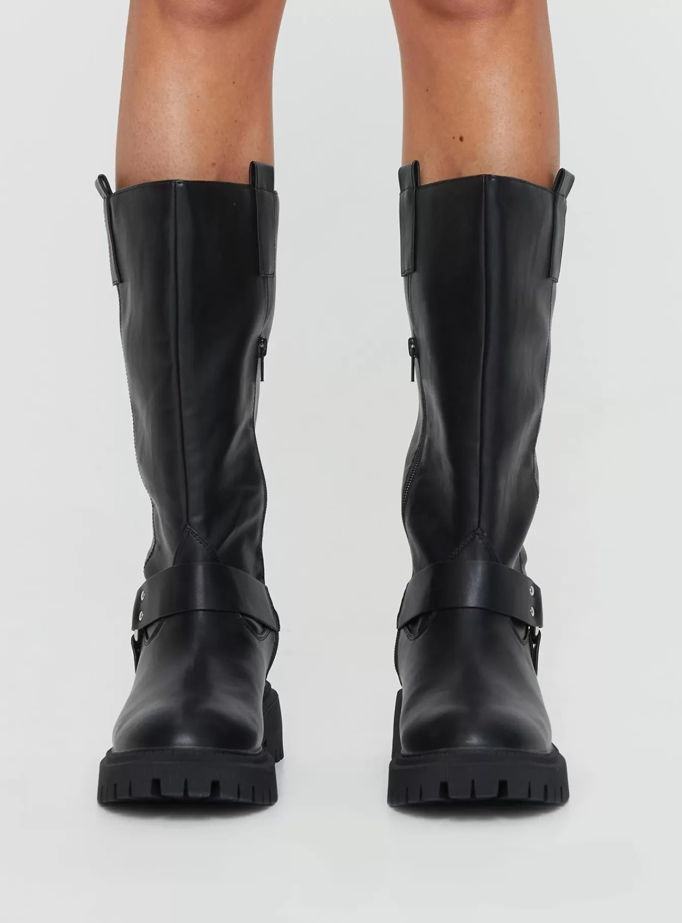 Princess Polly Boots | Achillies Riding Boots Black
