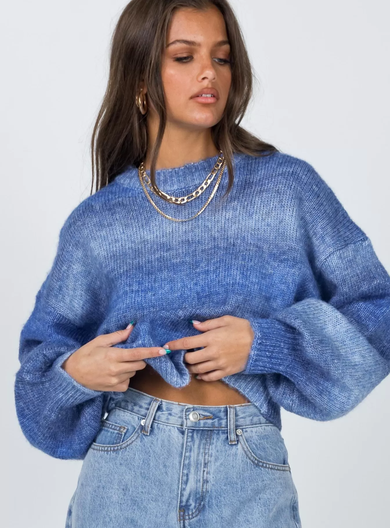 Princess Polly Knitted Sweaters | Adina Sweater Blue