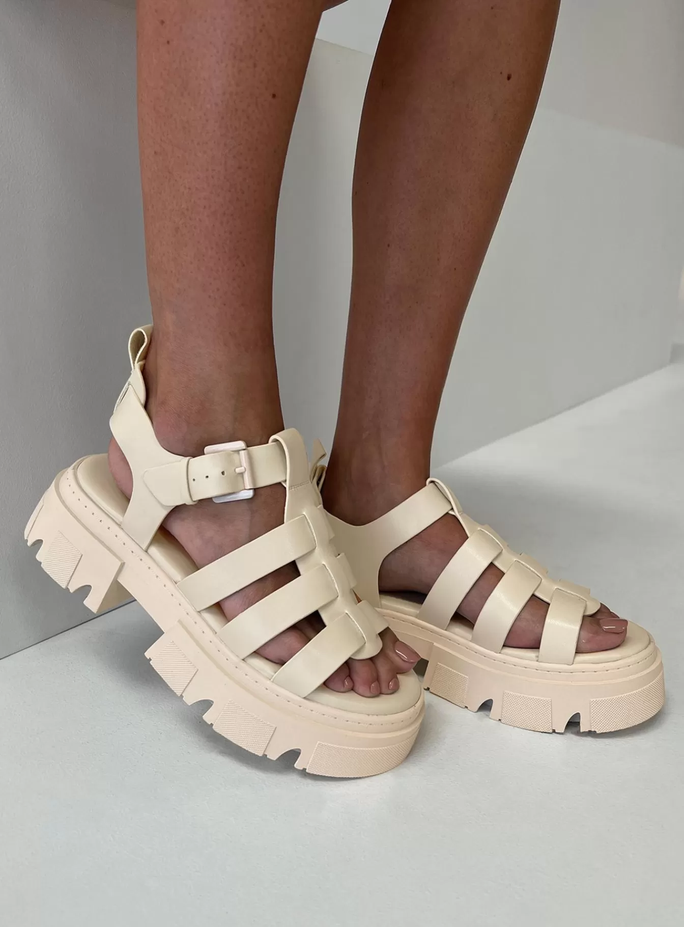 Princess Polly Sandals | Alexis Cage Sandals Stone