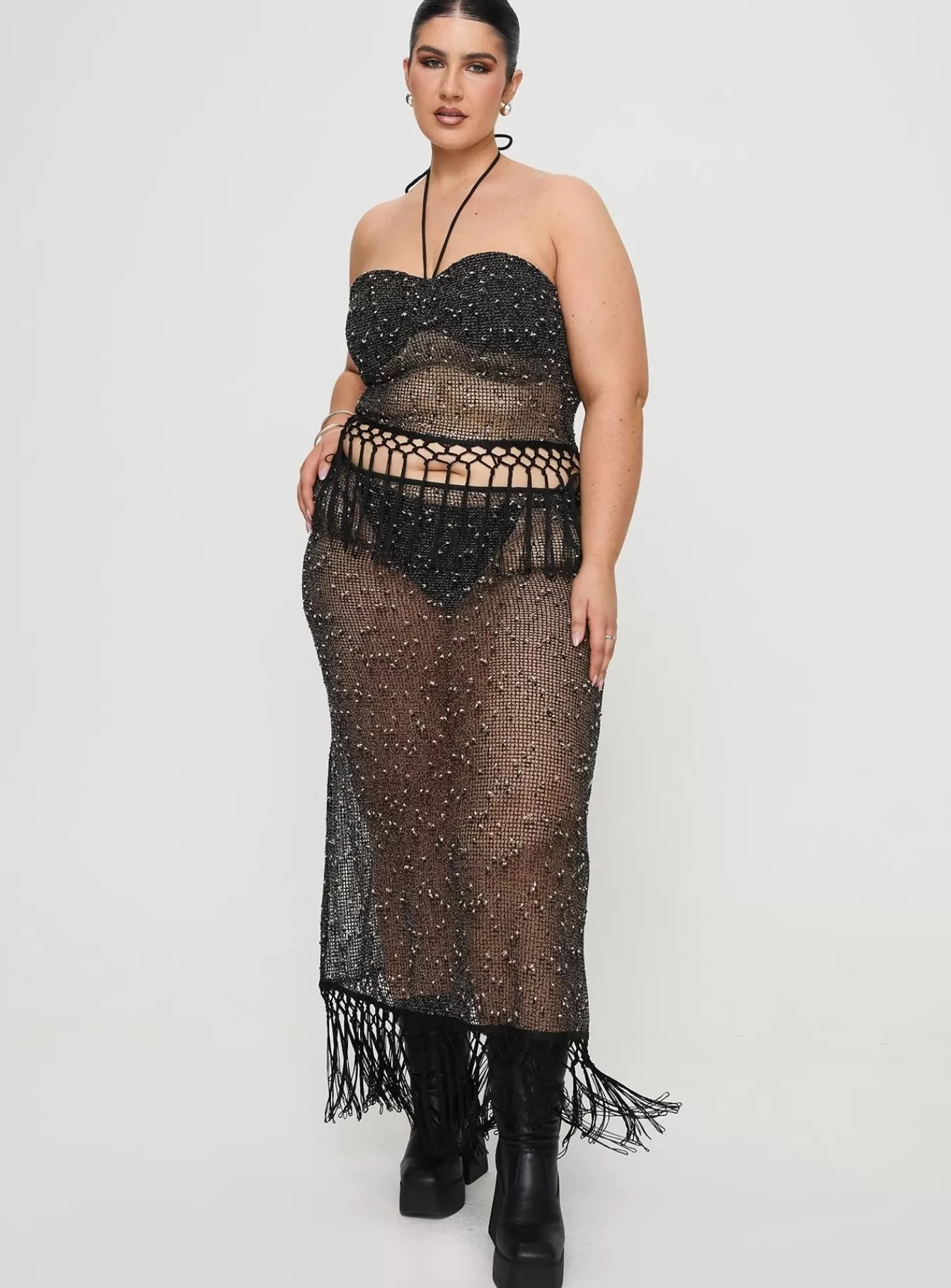 Princess Polly Skirts | Alnet Maxi Skirt Curve Black