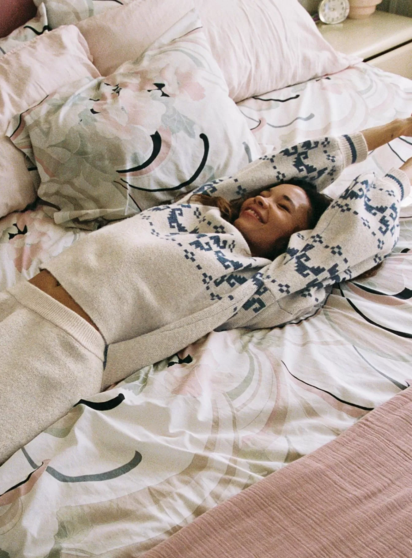 Princess Polly Knitted Sweaters | Alpine Sweater Cream / Blue Cream/ Blue