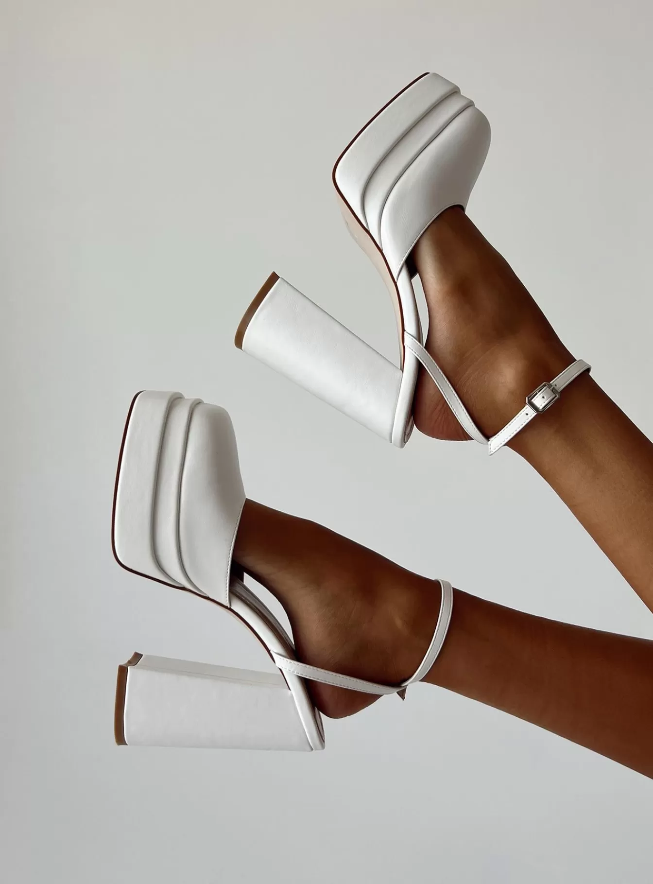 Princess Polly Heels | Alto Platform Heels Matte White