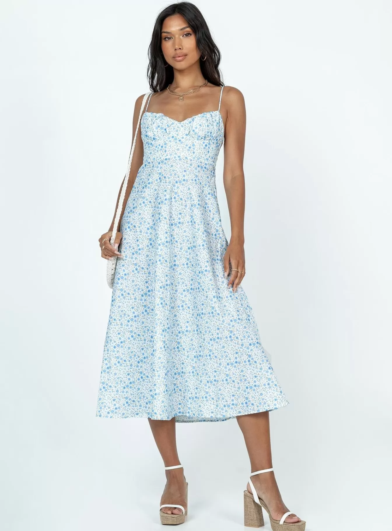 Princess Polly Midi Dresses | Amara Midi Dress Multi Blue