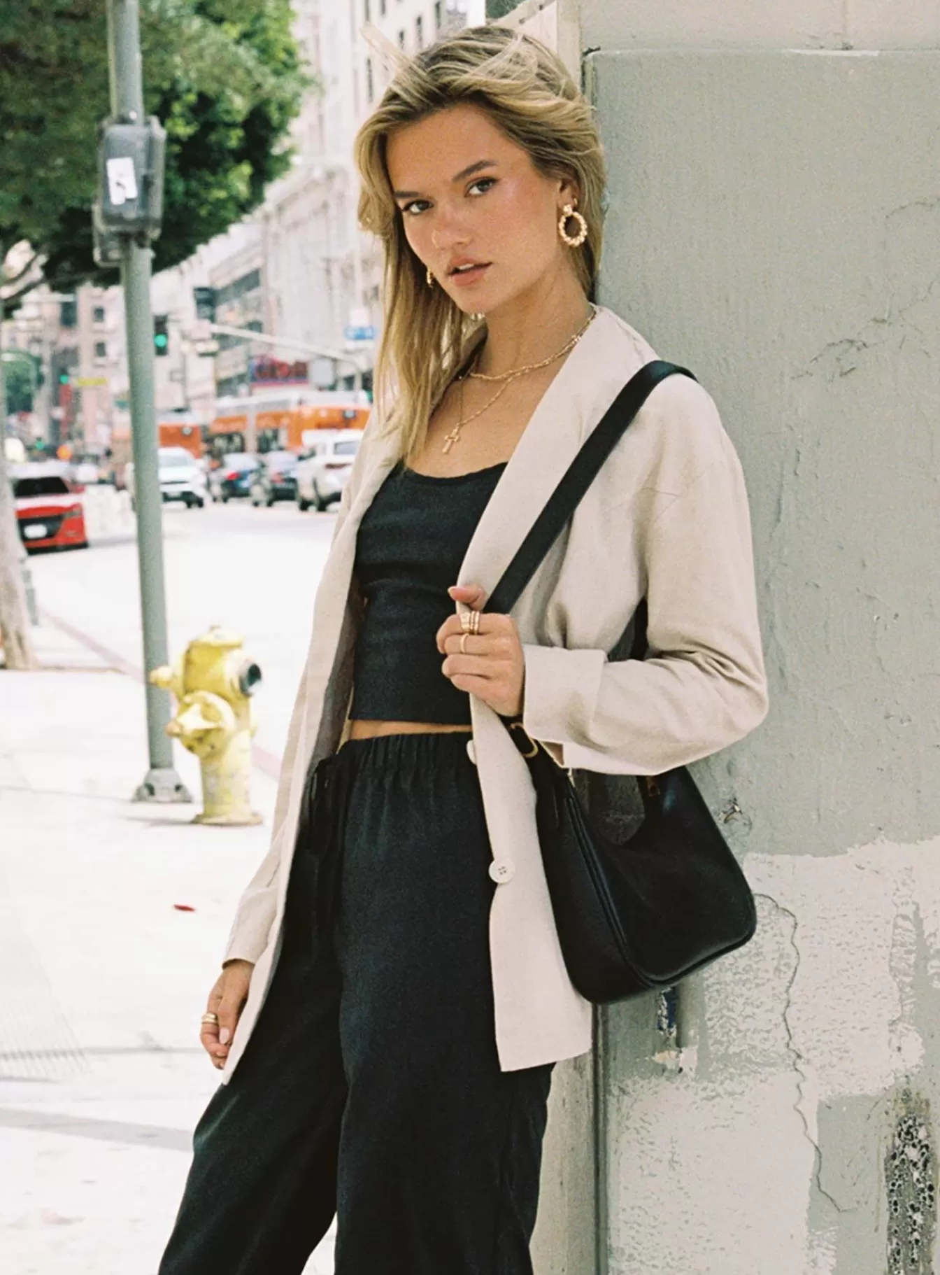 Princess Polly Blazers | Amber Oversized Linen Blazer Beige