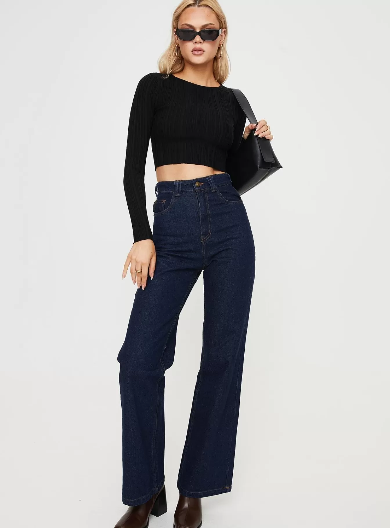 Princess Polly Long Sleeve Tops | Ameera Long Sleeve Top Black