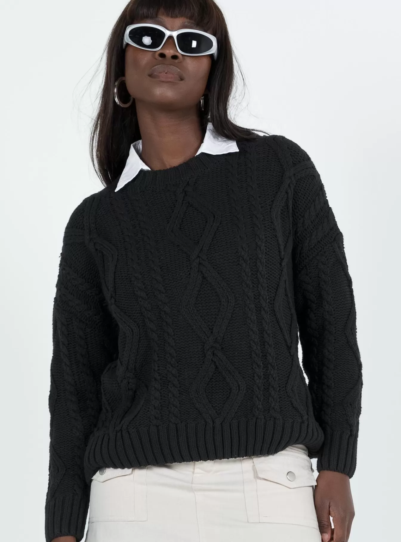 Princess Polly Knitted Sweaters | Anaya Oversized Sweater Black