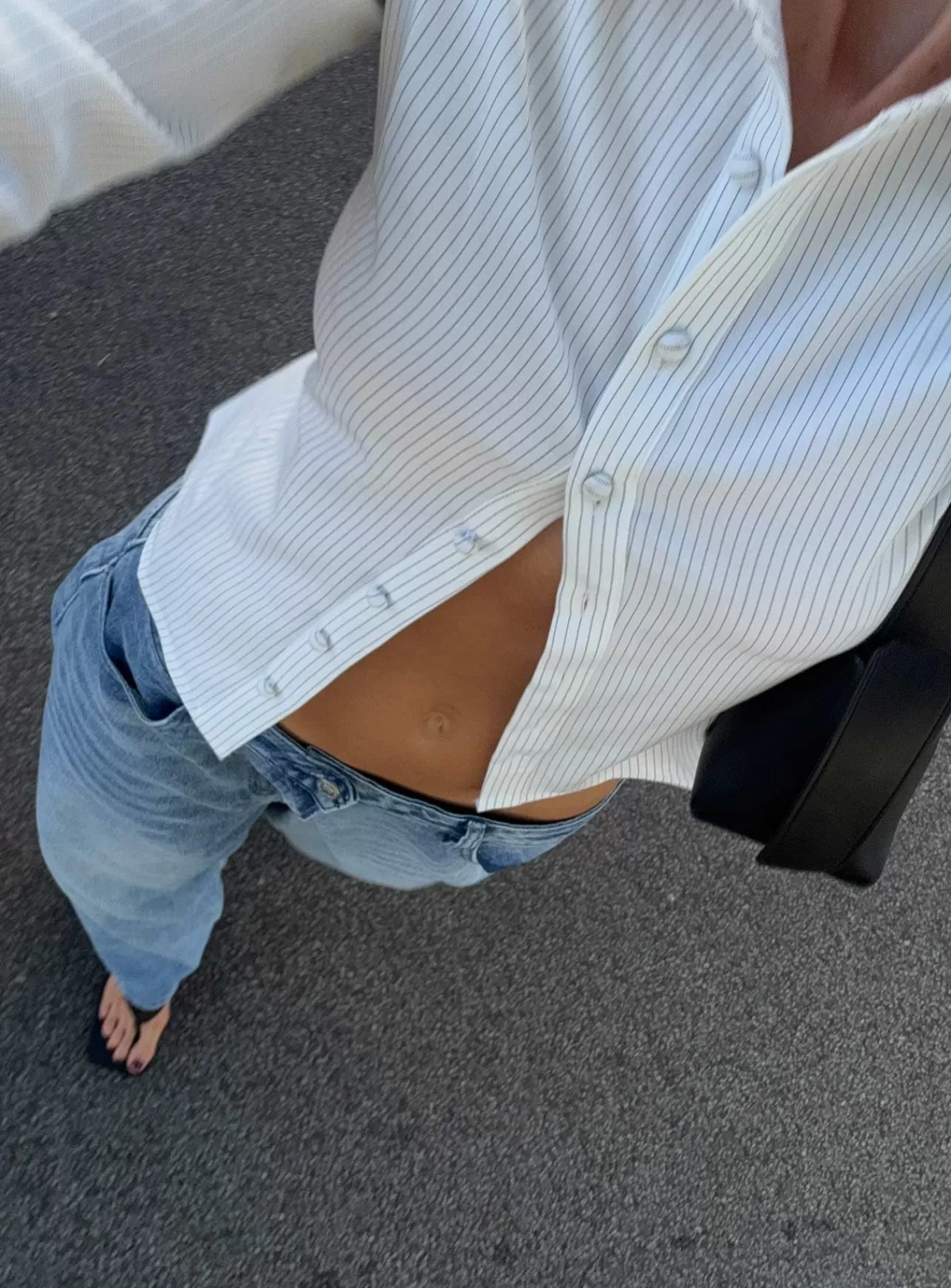 Princess Polly Long Sleeve Tops | Anni Pinstripe Shirt White
