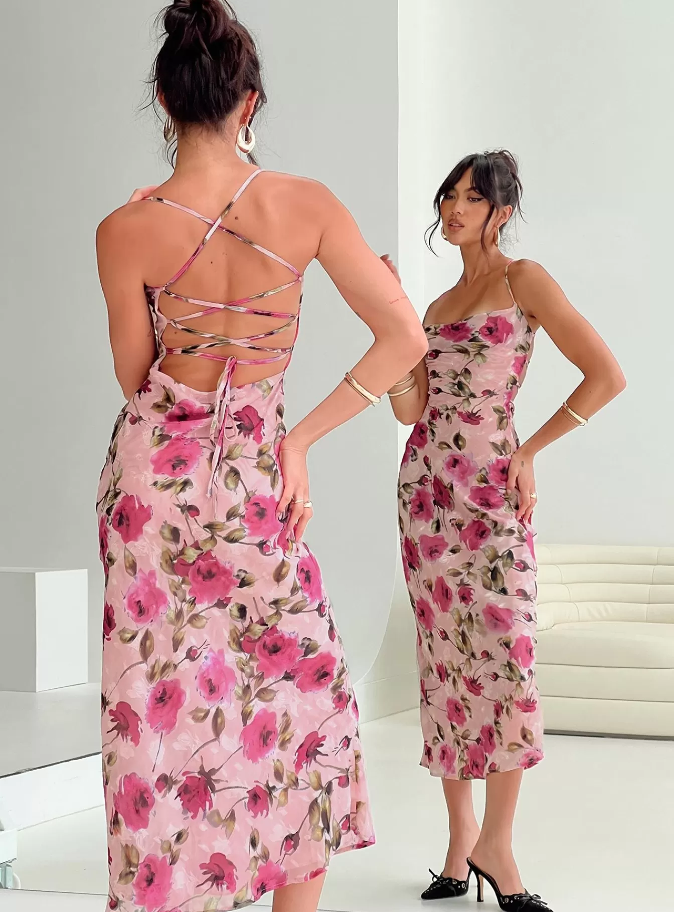 Princess Polly Maxi Dresses | Ara Maxi Dress Pink Floral