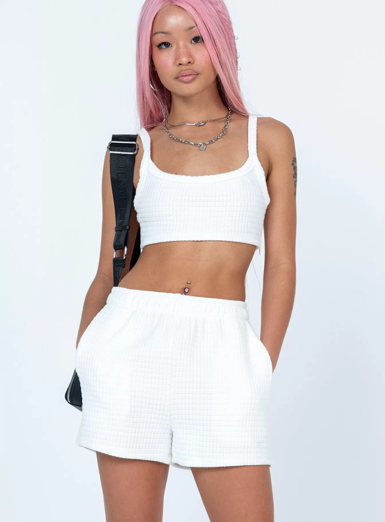 Princess Polly Crop Tops | Arabella Short Set White