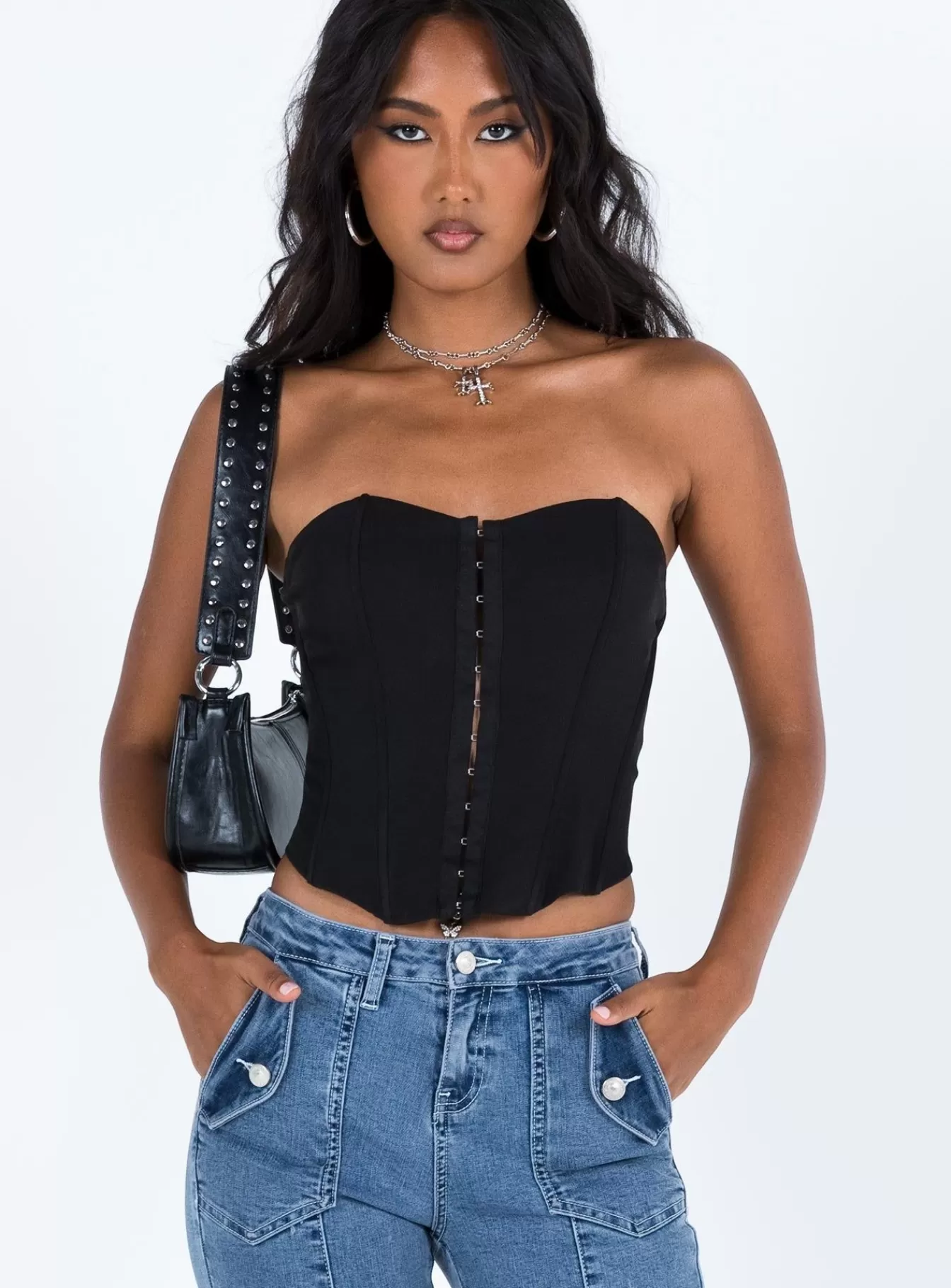 Princess Polly Corsets & Bustiers | Archer Corset Top Black