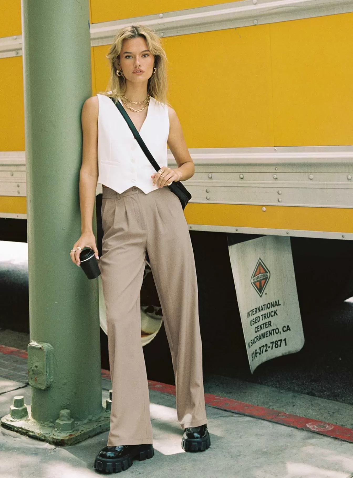 Princess Polly Pants | Archer Pants Taupe