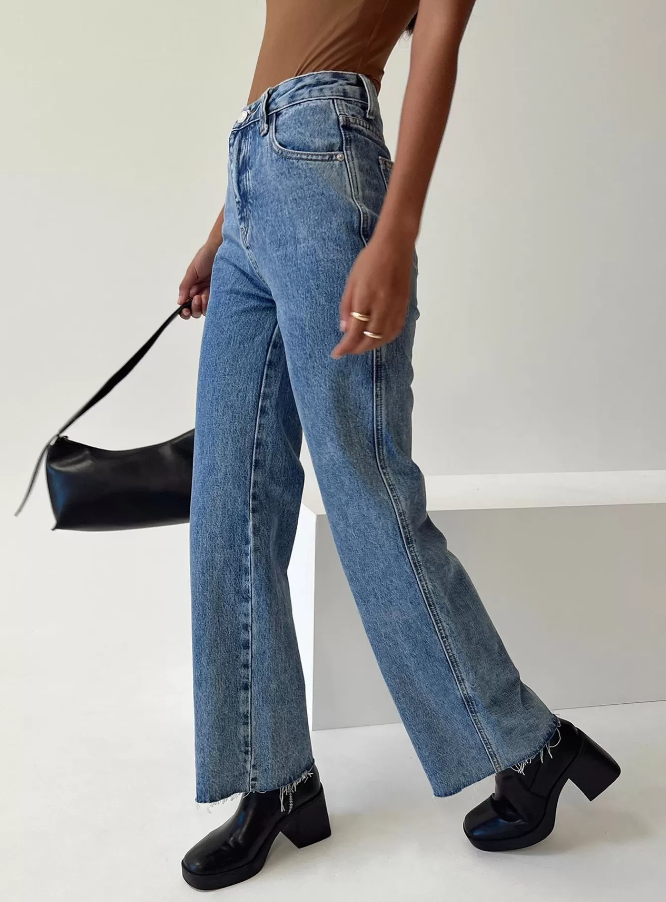 Princess Polly Jeans | Arlington Straight Leg Denim Jeans Mid Wash