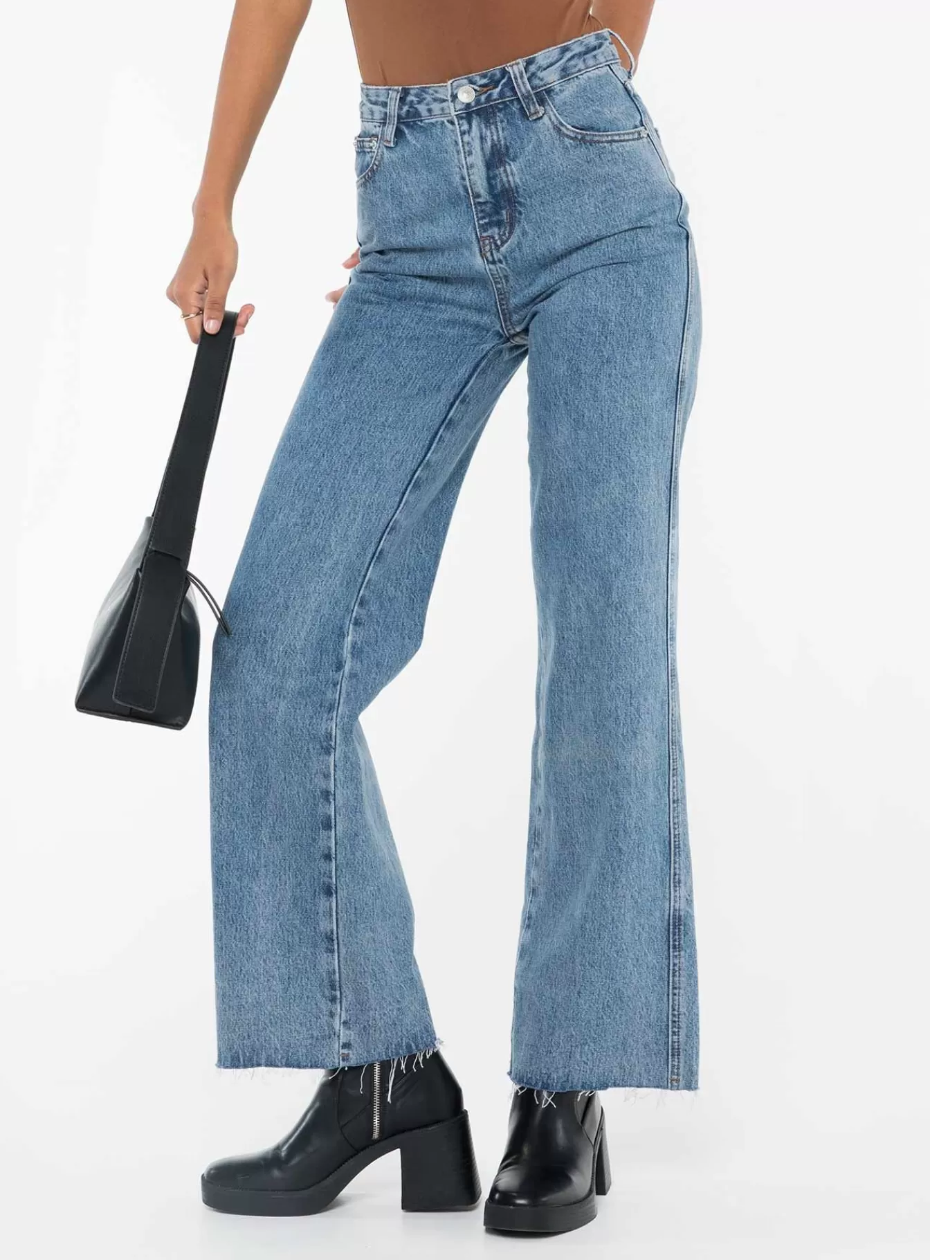 Princess Polly Jeans | Arlington Straight Leg Denim Jeans Mid Wash