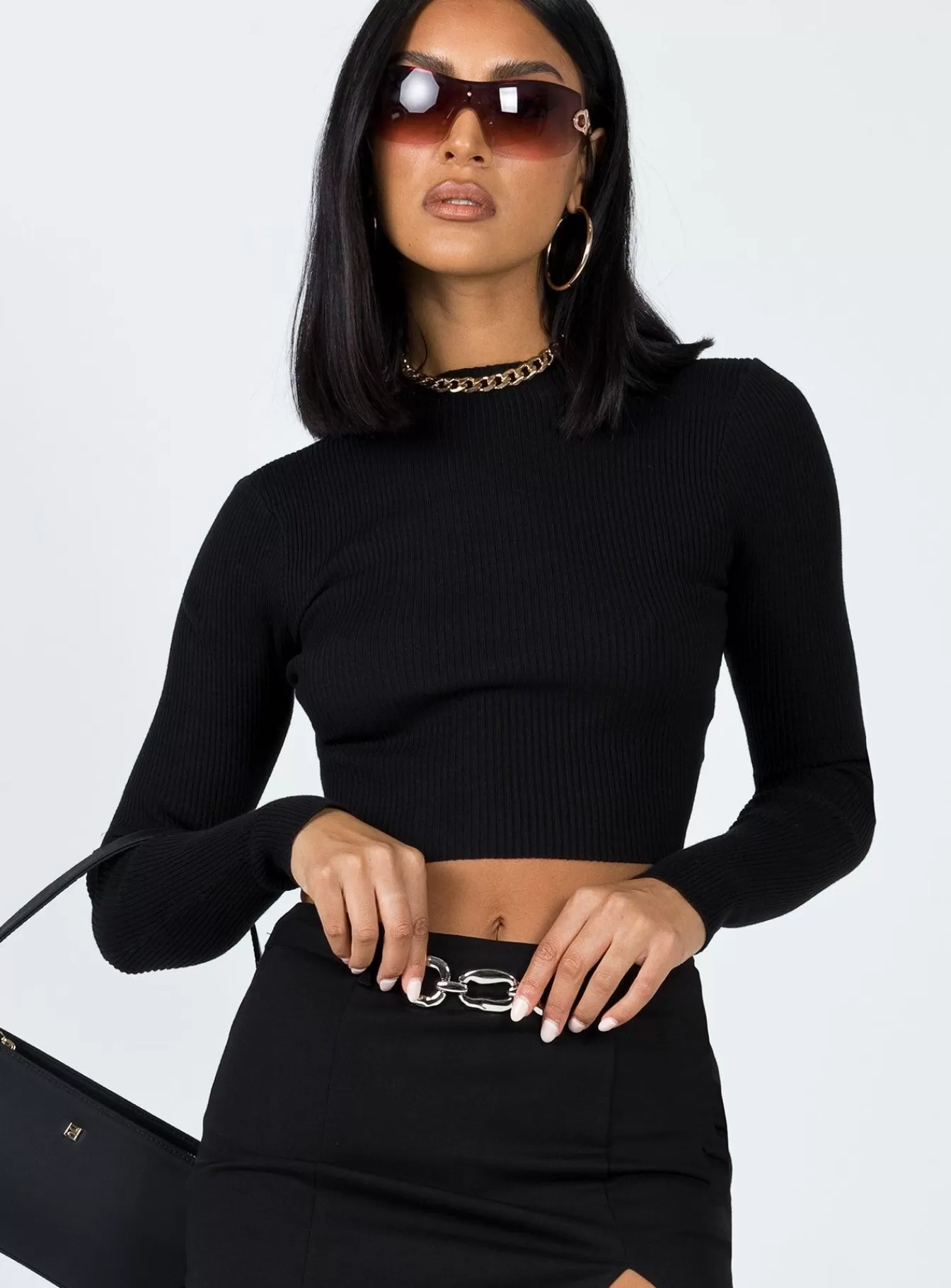 Princess Polly Long Sleeve Tops | Arthur Long Sleeve Top Black