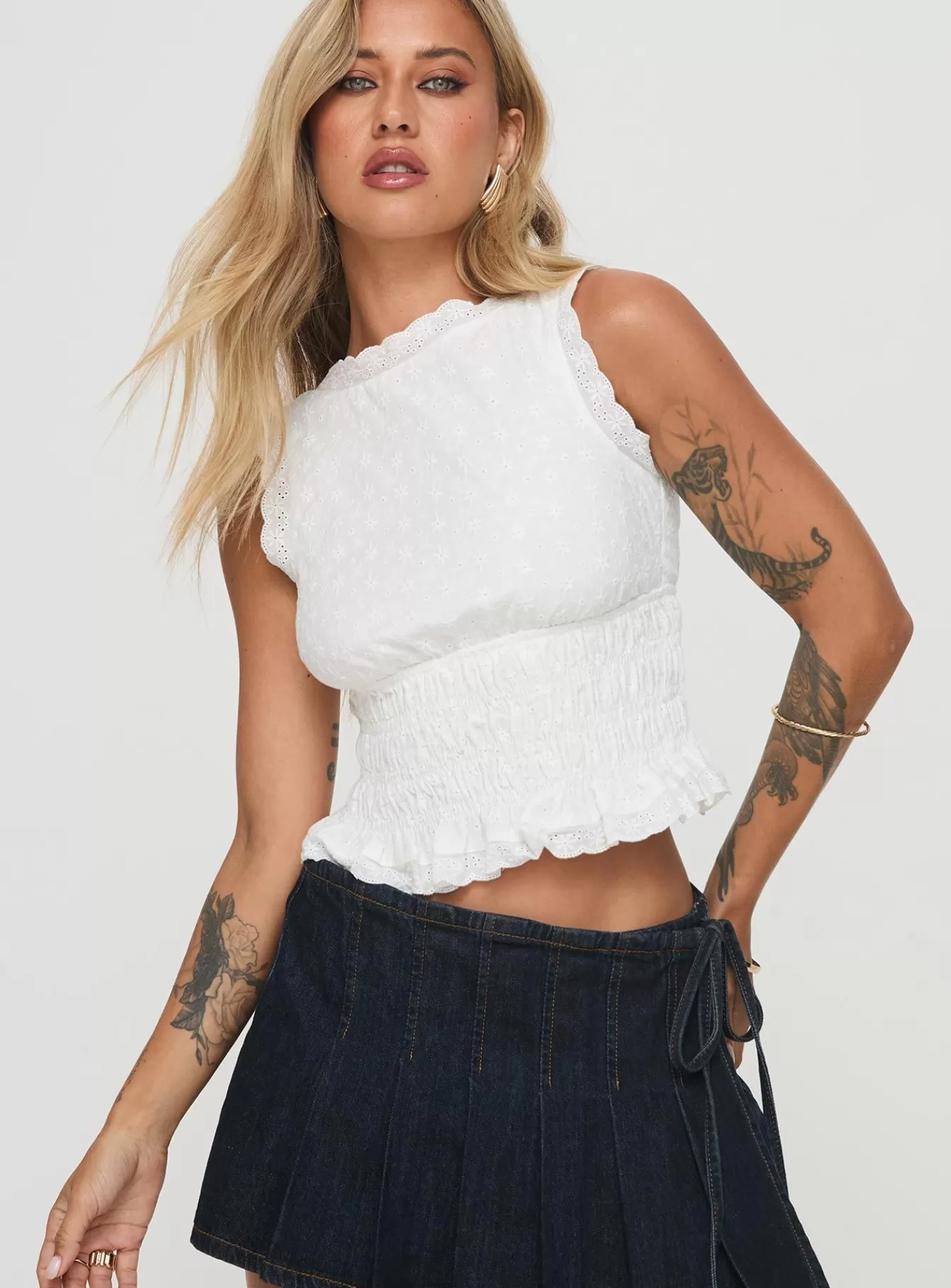 Princess Polly Party Tops | Asuka Top White