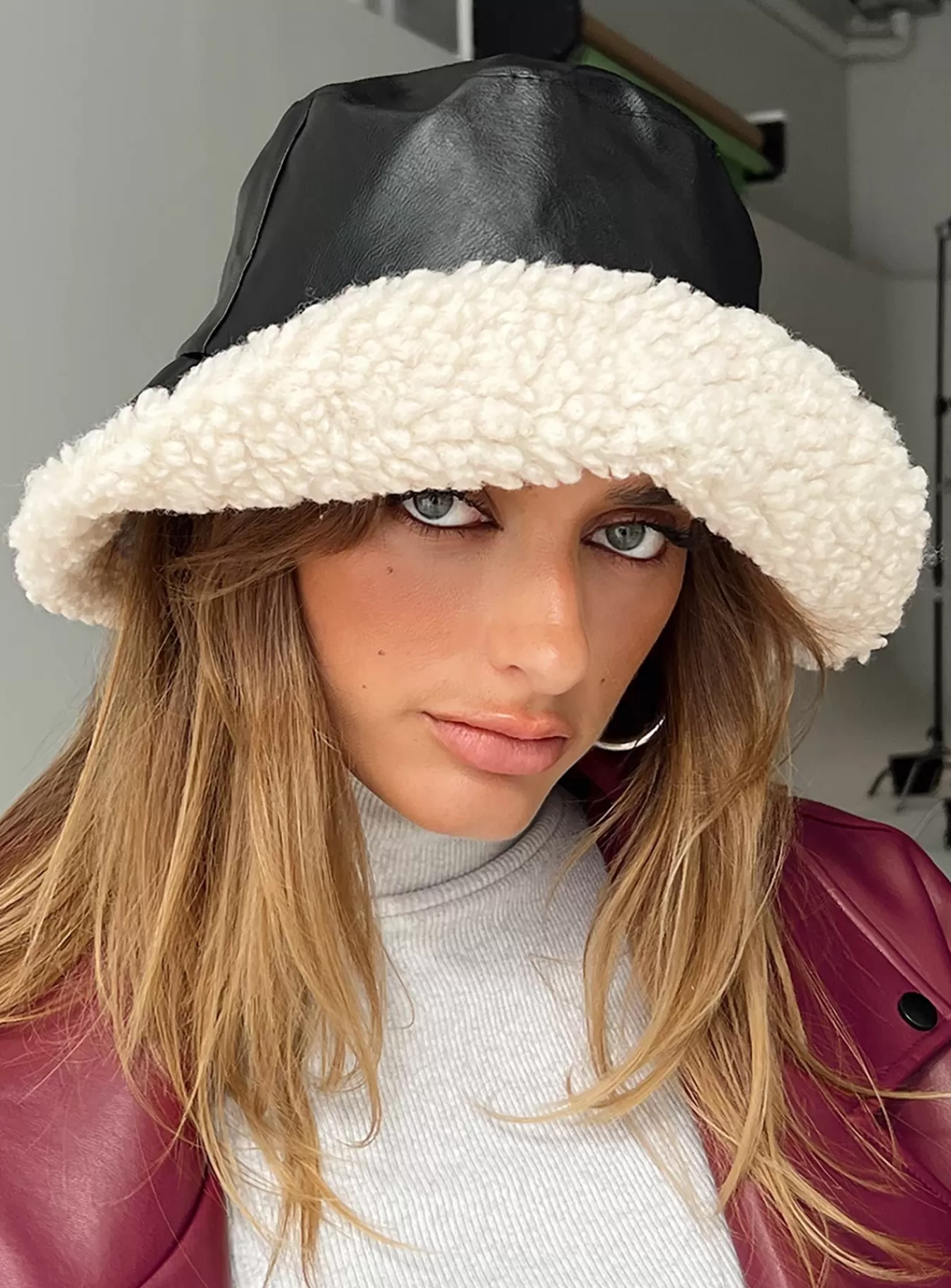 Princess Polly Hats | Au Revoir Faux Leather Hat Black