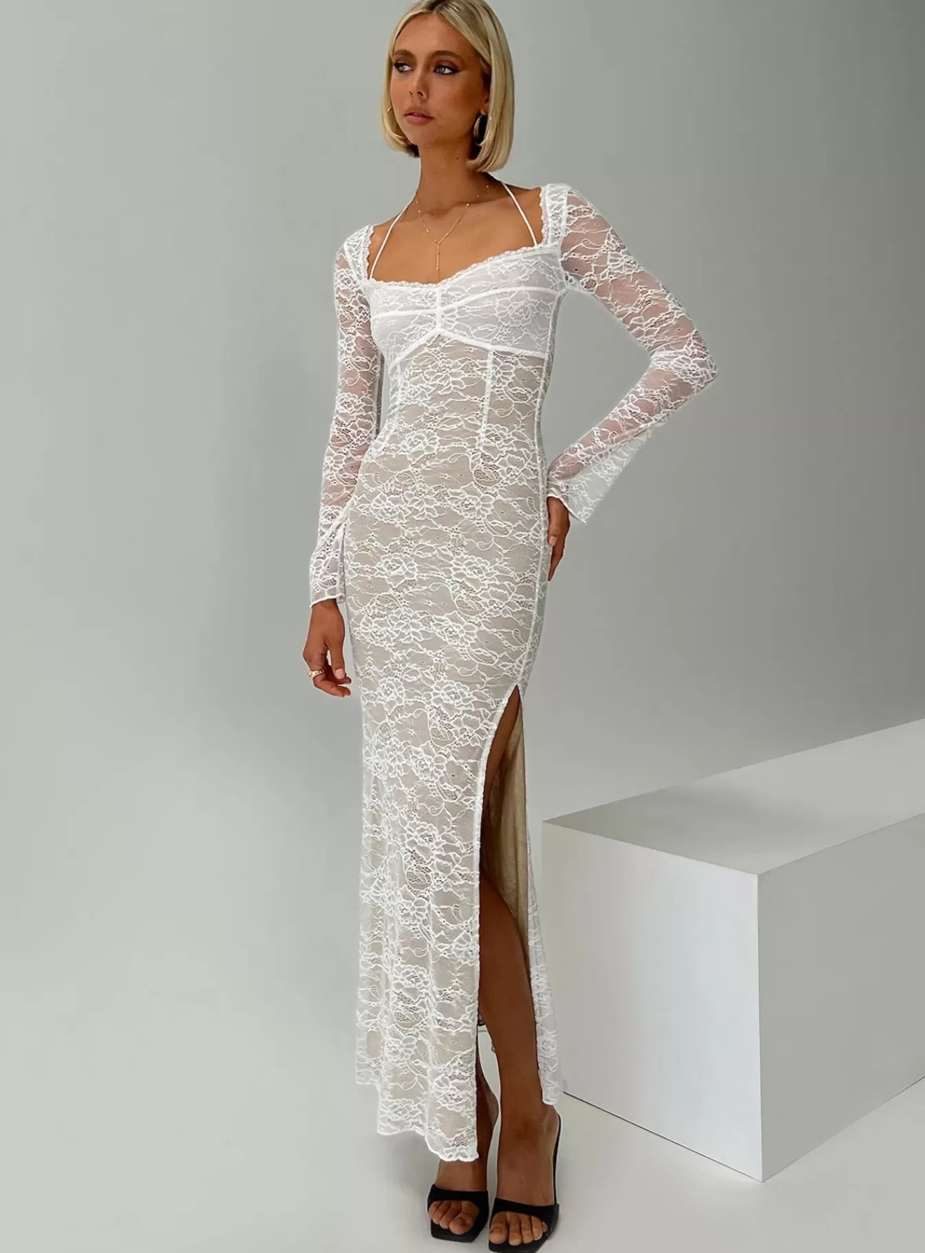 Princess Polly Maxi Dresses | Aubriella Lace Maxi Dress Cream