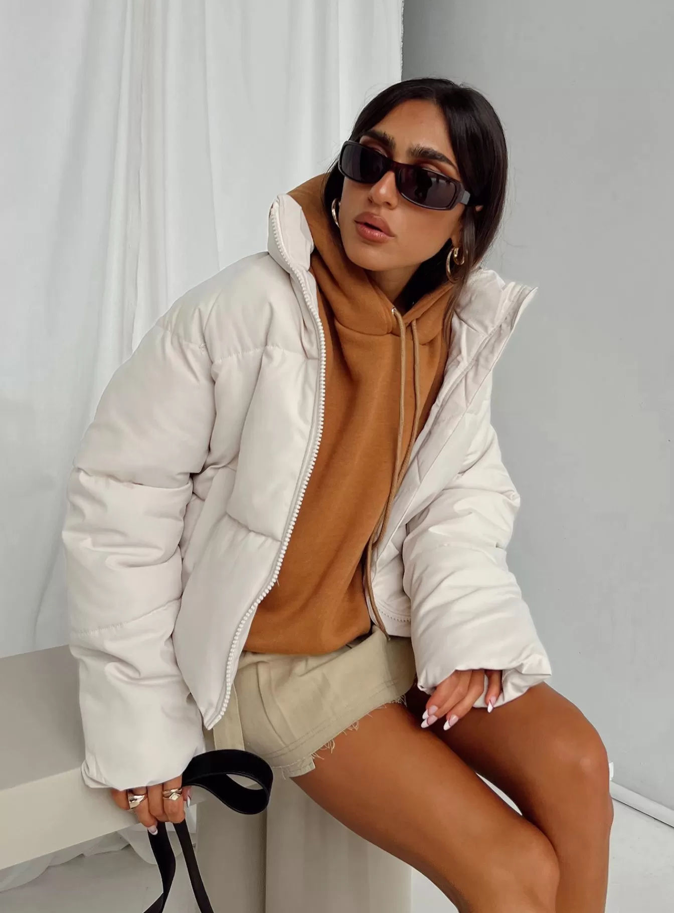 Princess Polly Puffer Jackets | Augie Puffer Jacket Cream