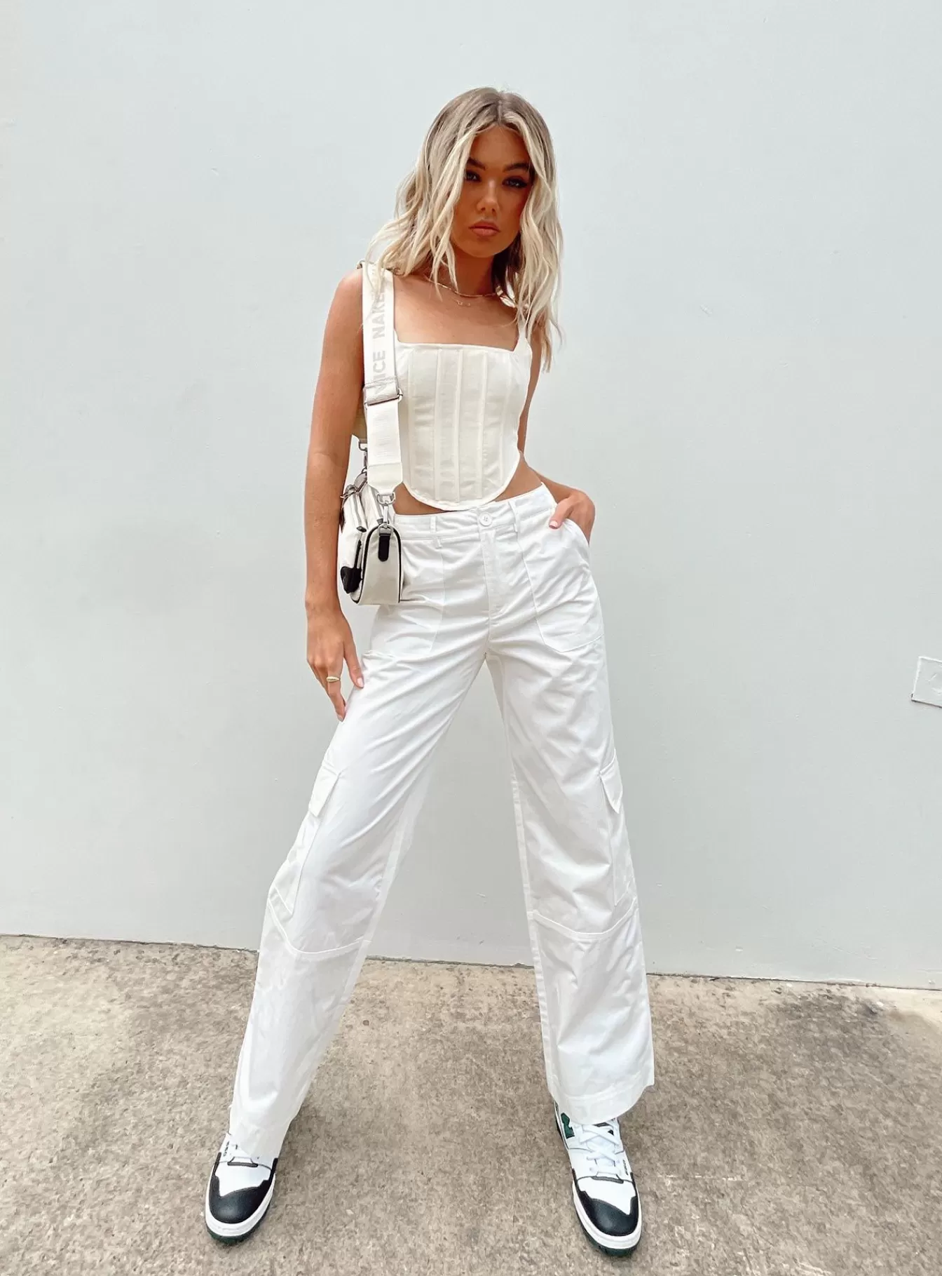 Princess Polly Pants | Ayla Linen Pants White Off White