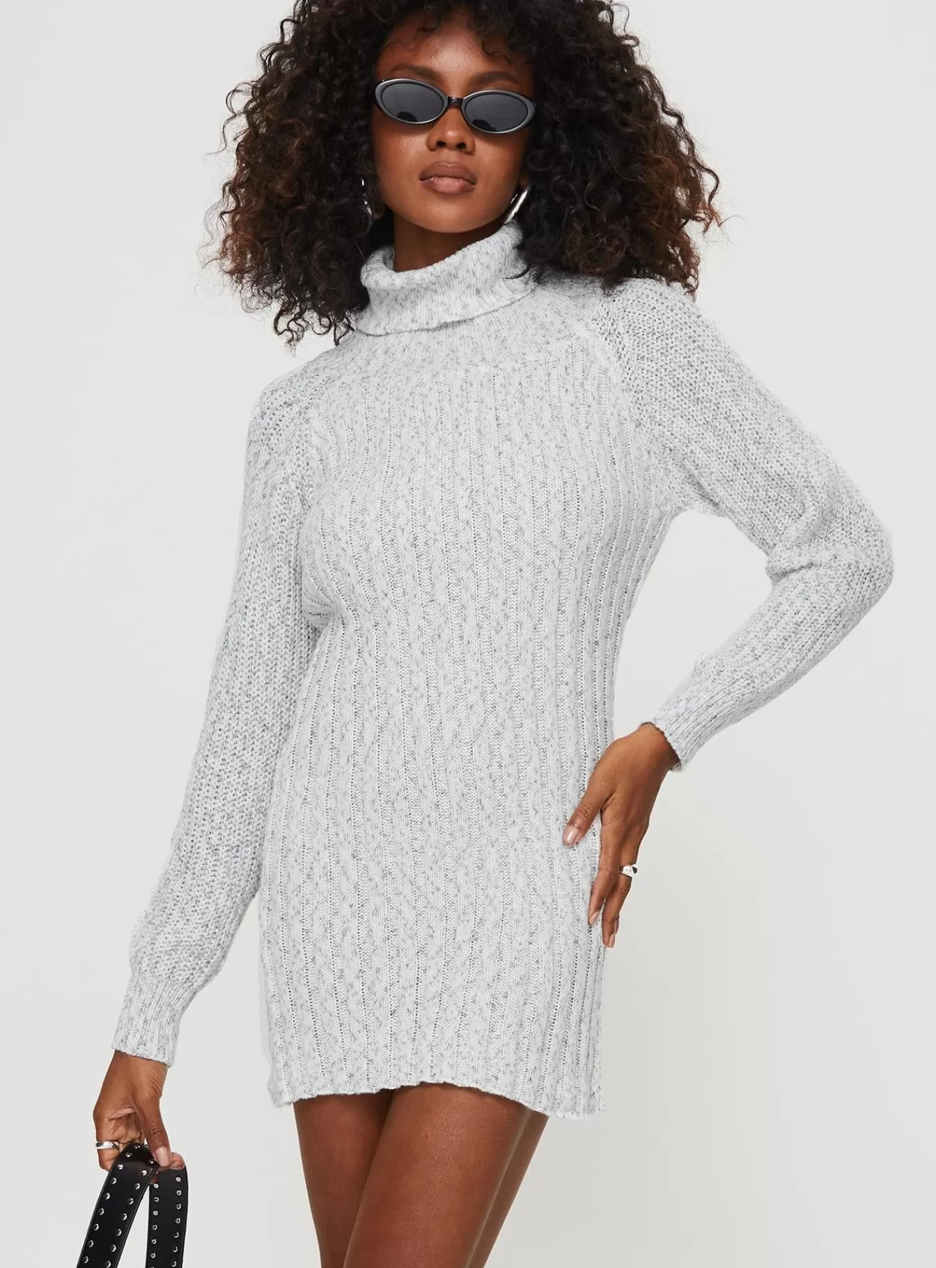 Princess Polly Mini Dresses | Barrish Sweater Mini Dress Grey