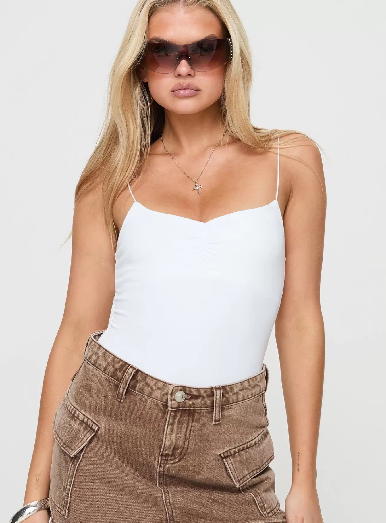 Princess Polly Casual Tops | Bekks Bodysuit White