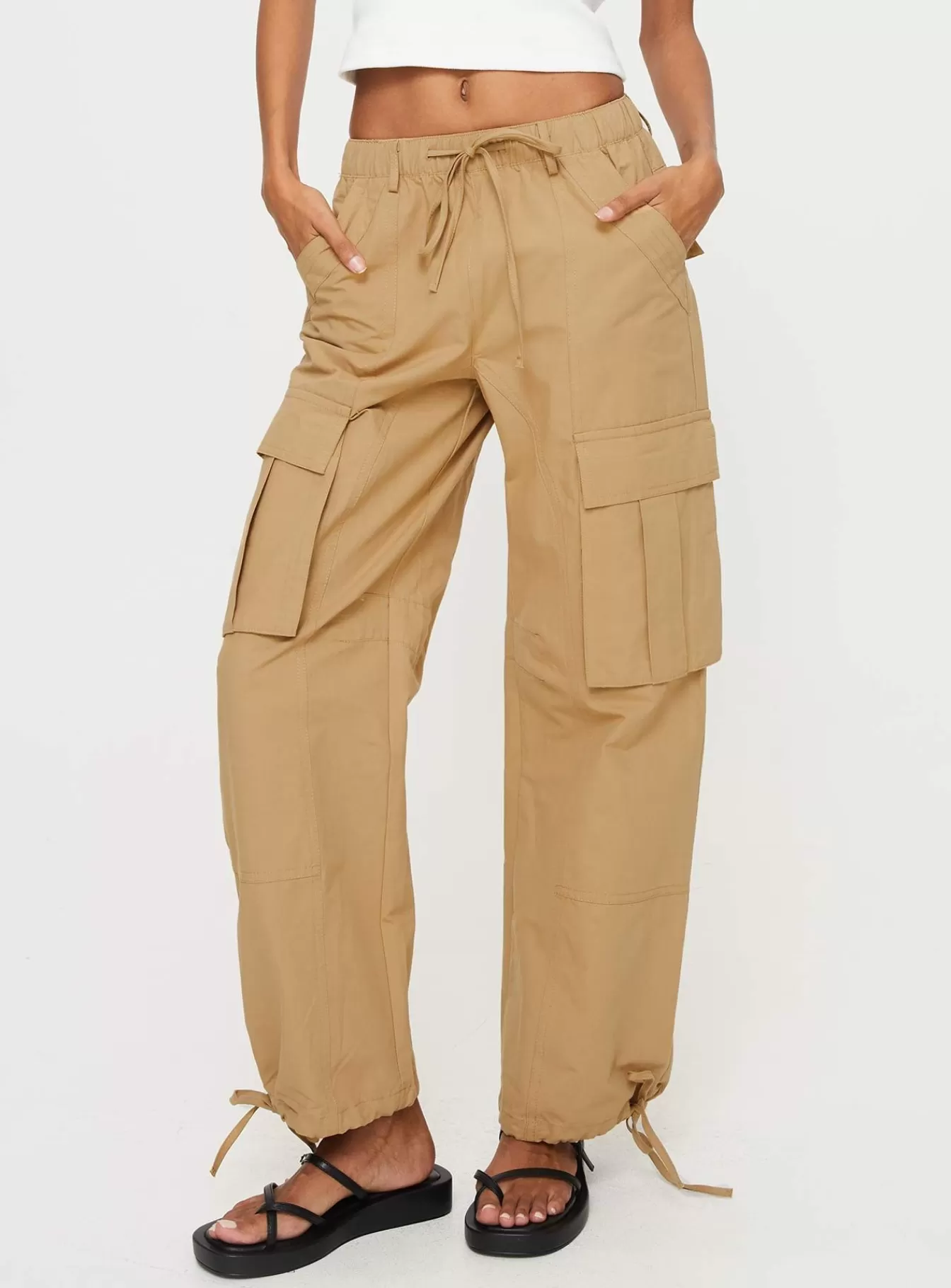 Princess Polly Pants | Bilbury Cargo Pants Caramel