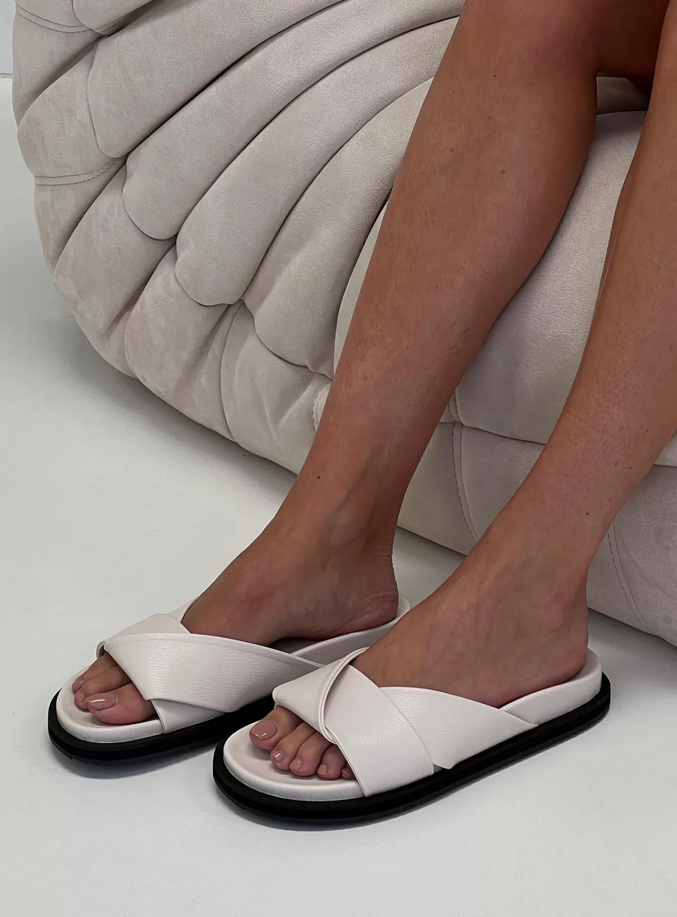 Princess Polly Sandals | Billini Talen Slides Alabaster