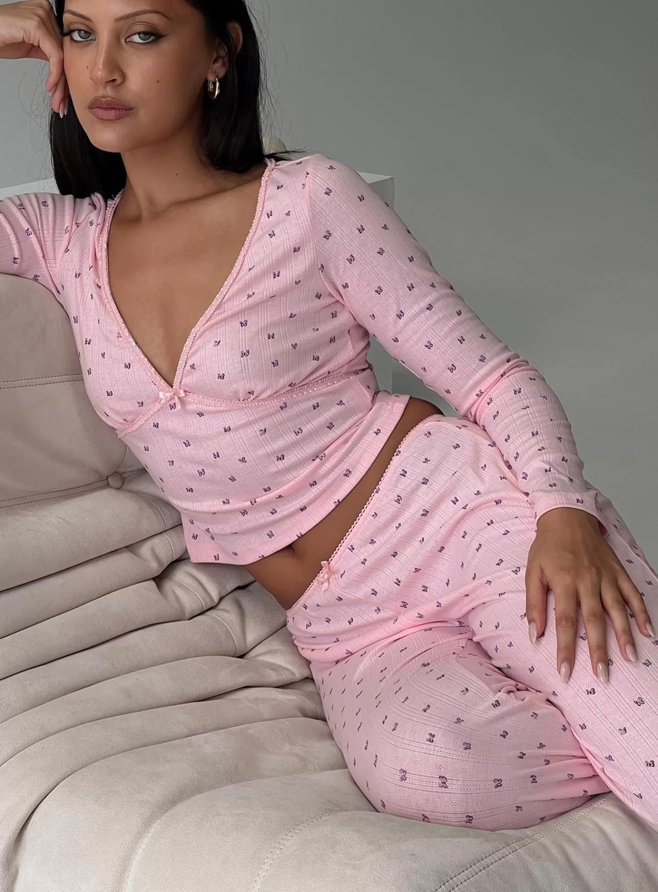 Princess Polly Lingerie | Blueberry Muffin Sleep Set Pink