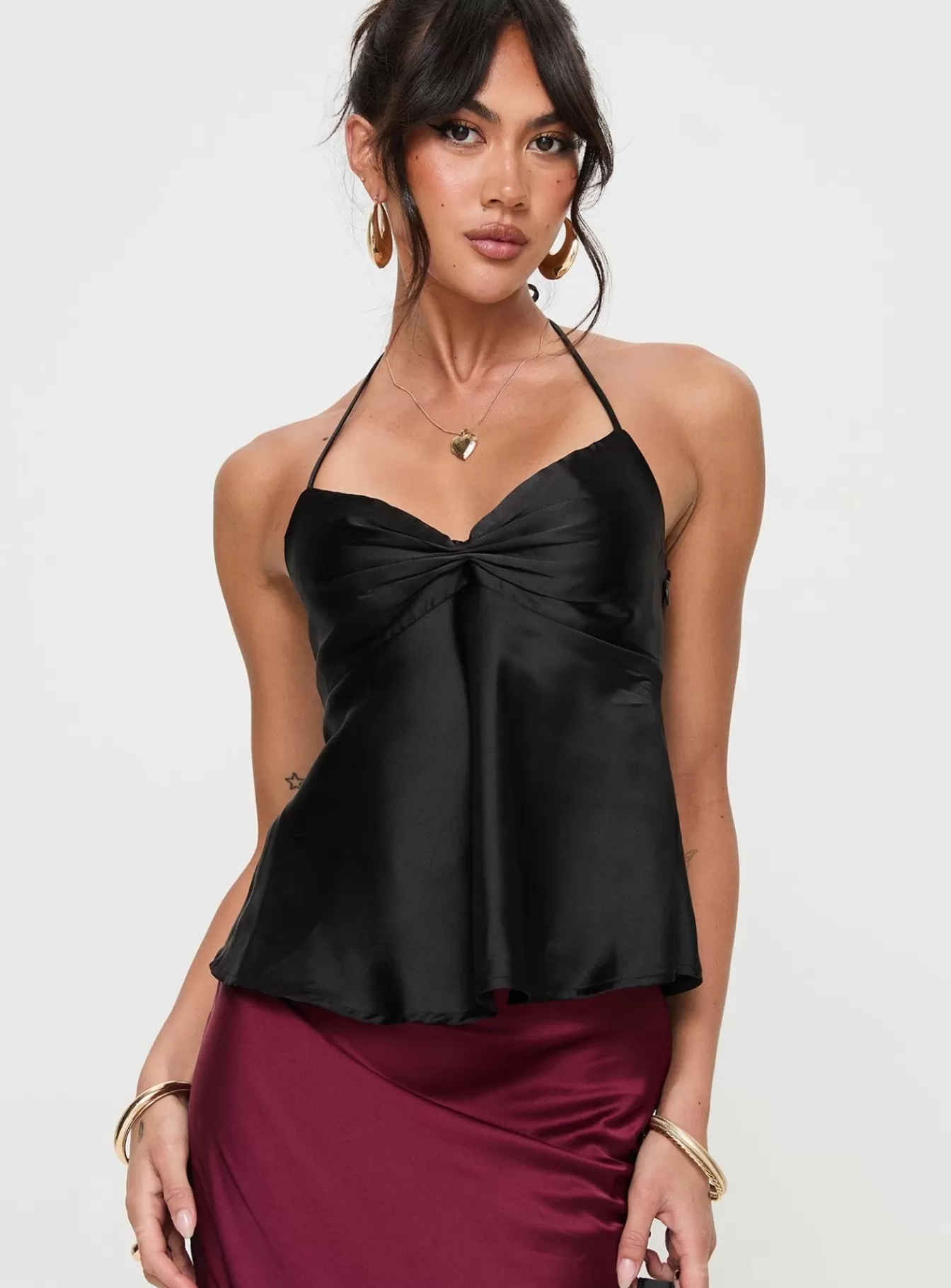 Princess Polly Party Tops | Born To Be Top Black