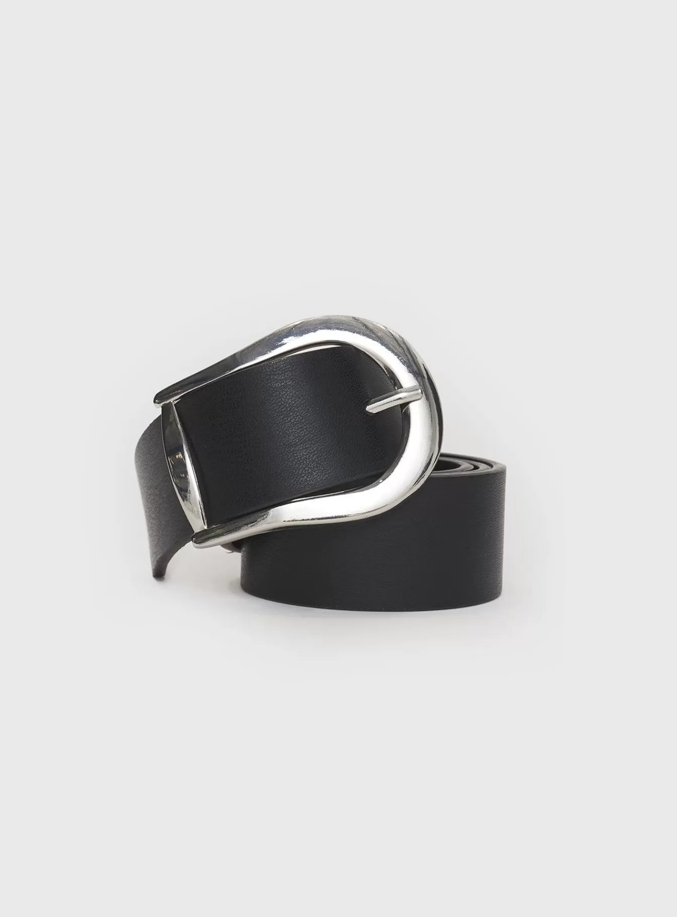 Princess Polly Lower Impact | Breslin Belt Black / Silver