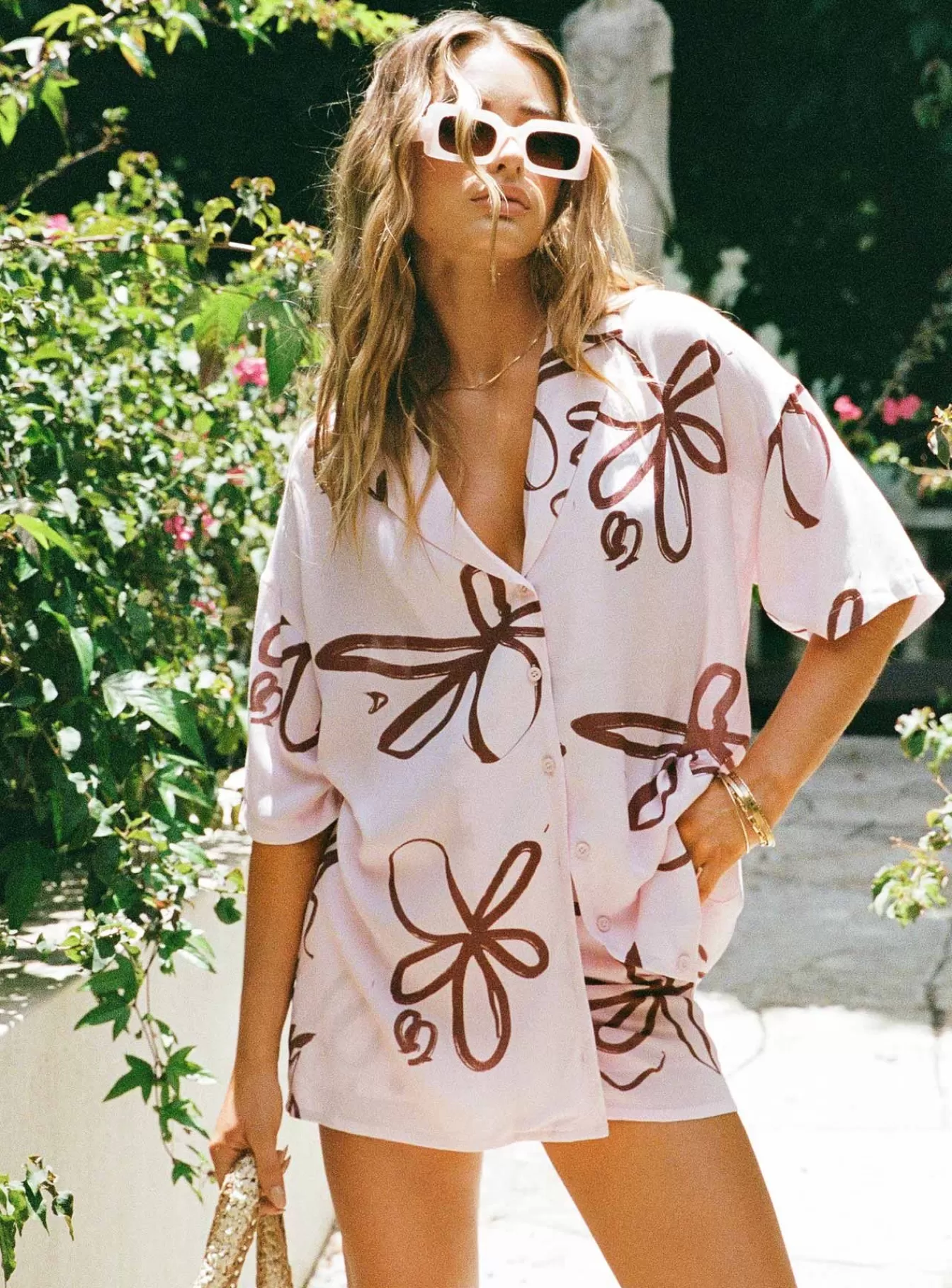 Princess Polly Shirts & Blouses | Briata Bloom Shirt Pink