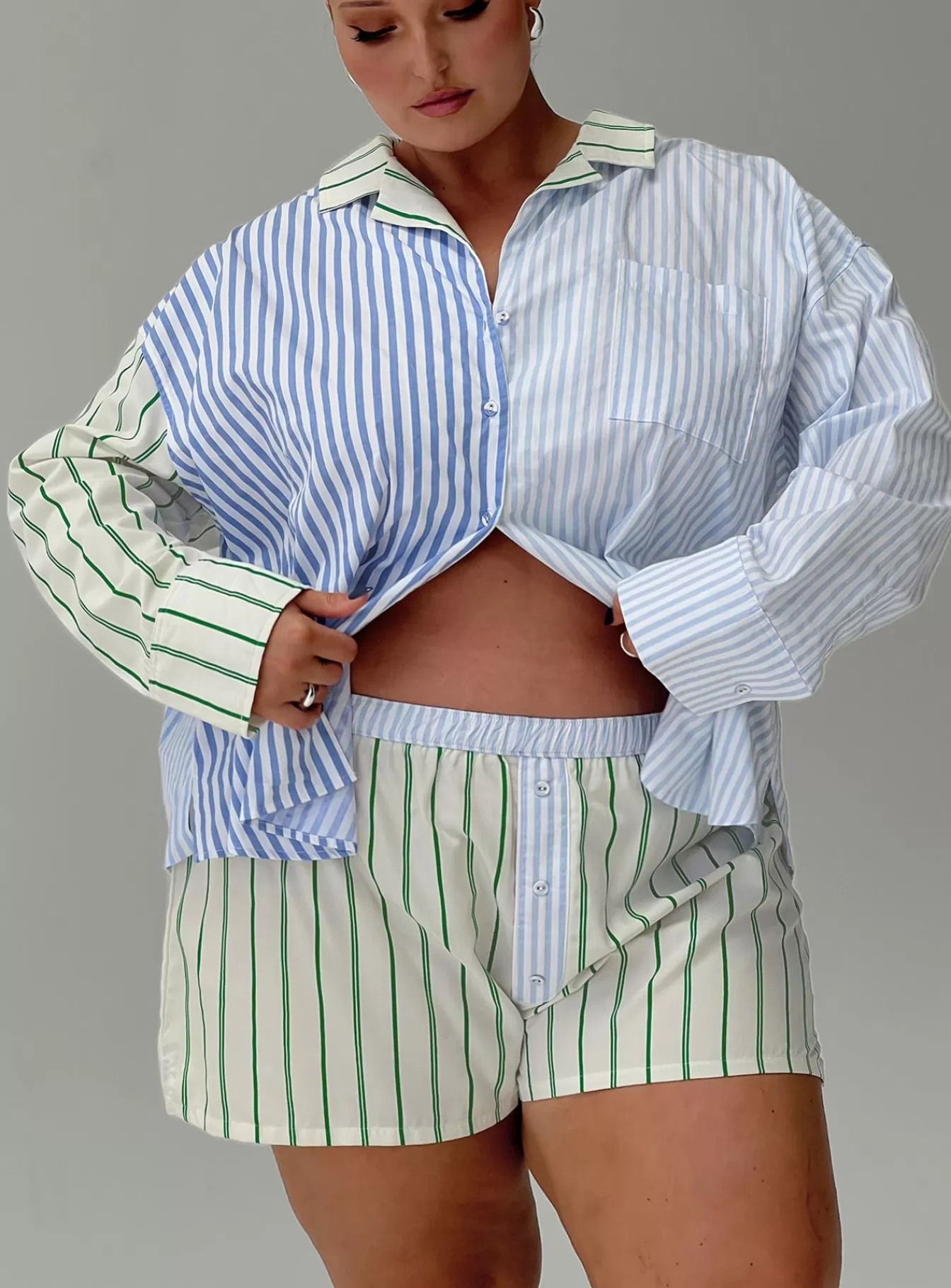 Princess Polly Shorts | Broady Boxer Shorts Multi Curve Mutli