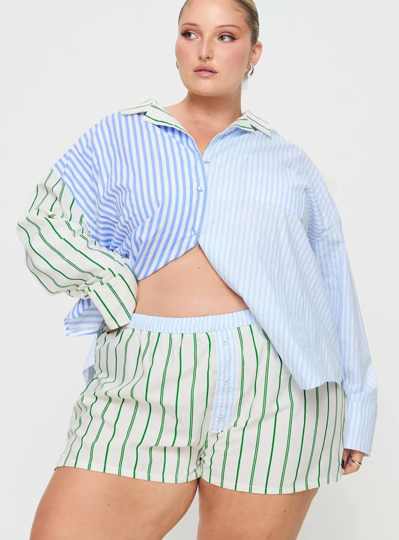 Princess Polly Shorts | Broady Boxer Shorts Multi Curve Mutli