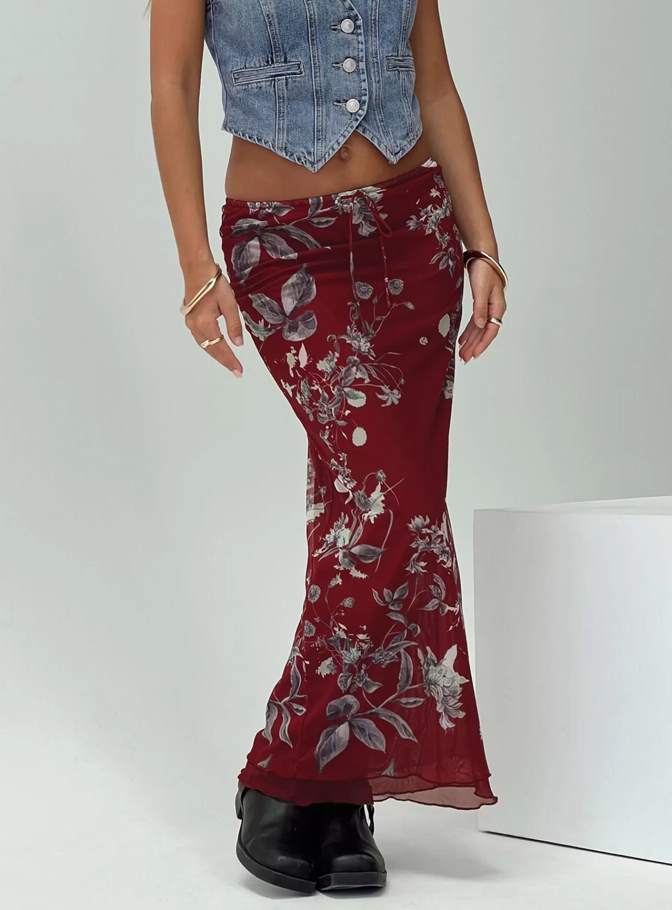 Princess Polly Skirts | Buchan Maxi Skirt Red Floral