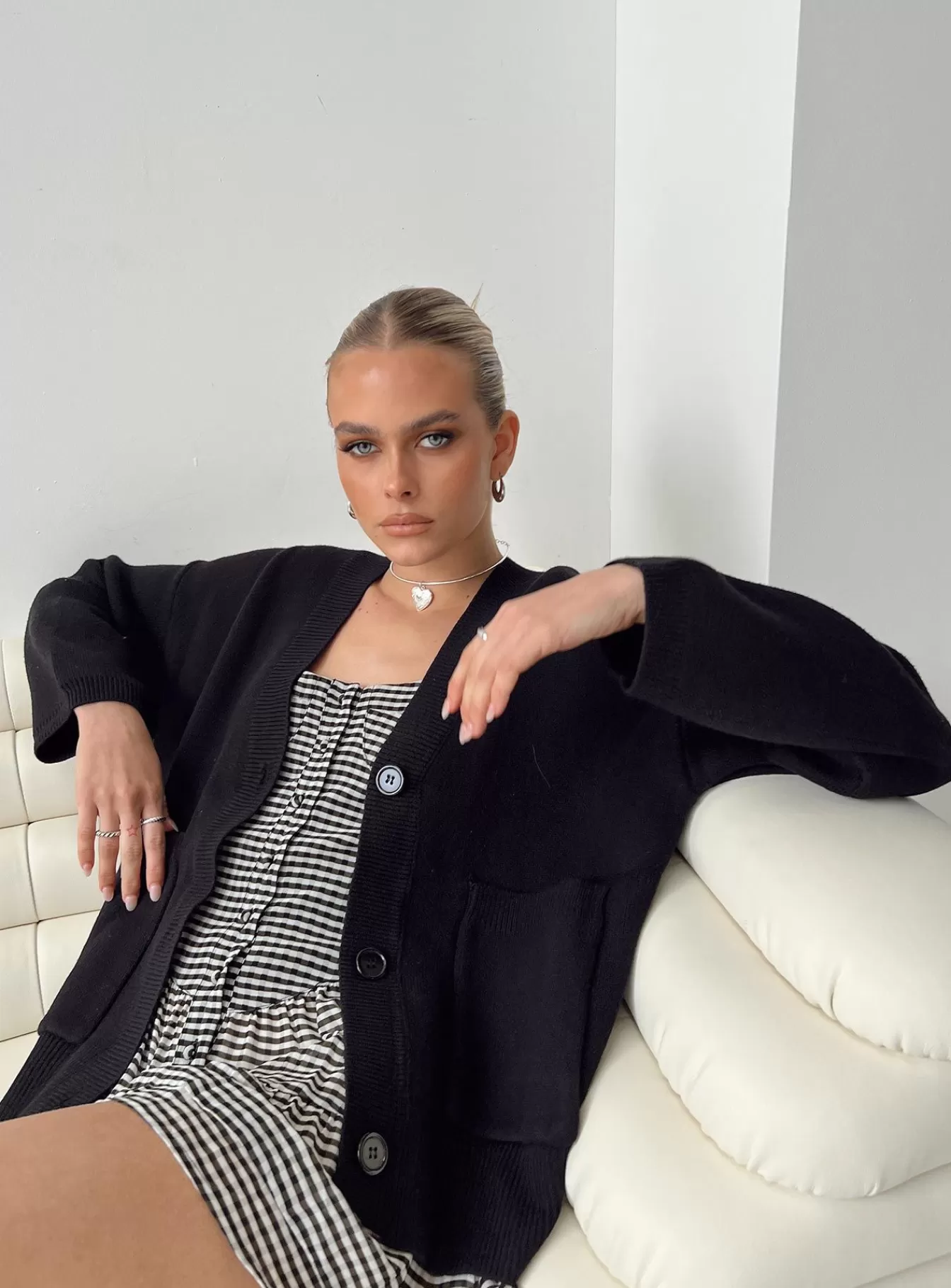 Princess Polly Knitted Sweaters | Burke Cardigan Black