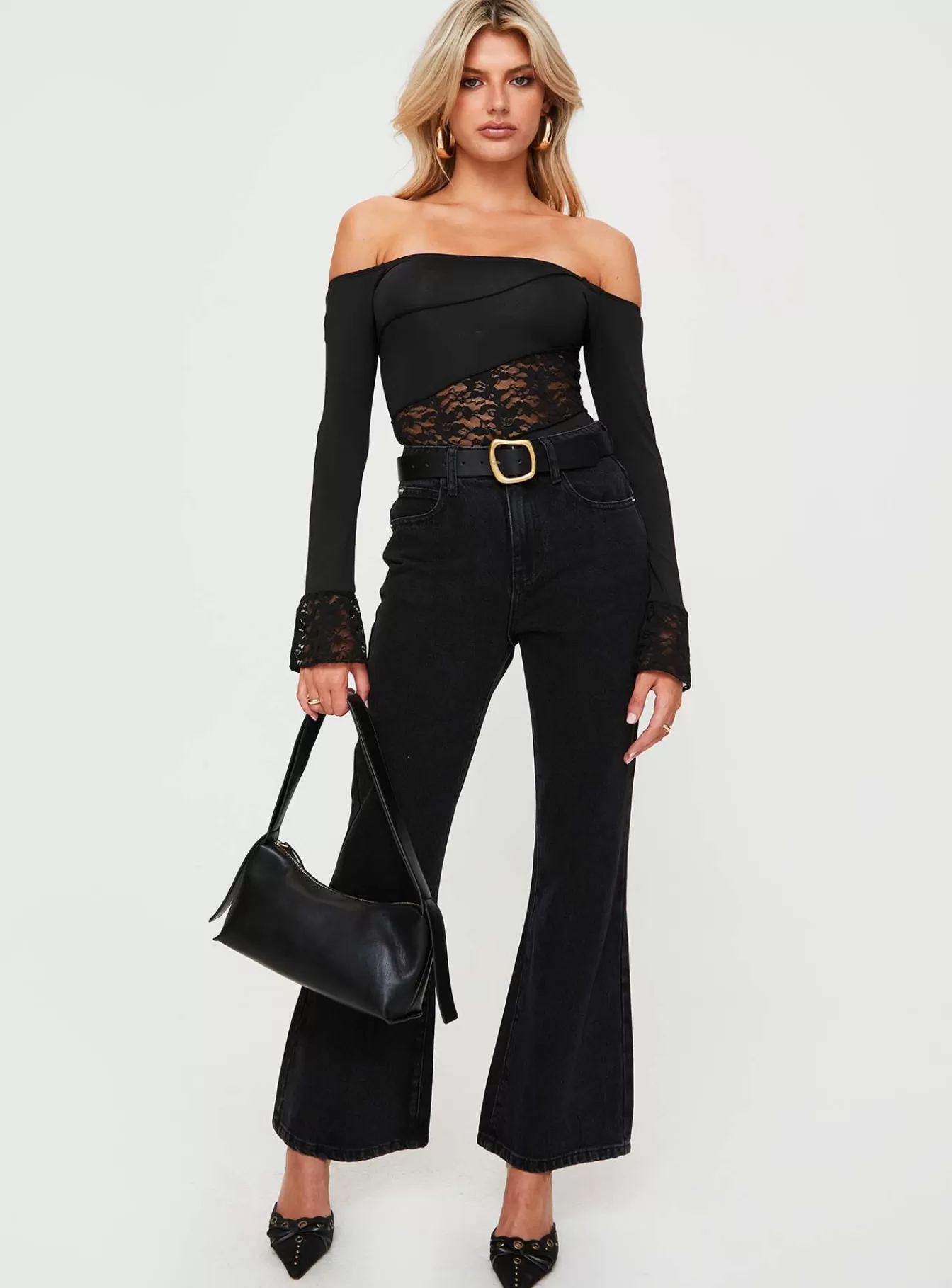 Princess Polly Jeans | Cabarita Lounge Denim Jeans Washed Black