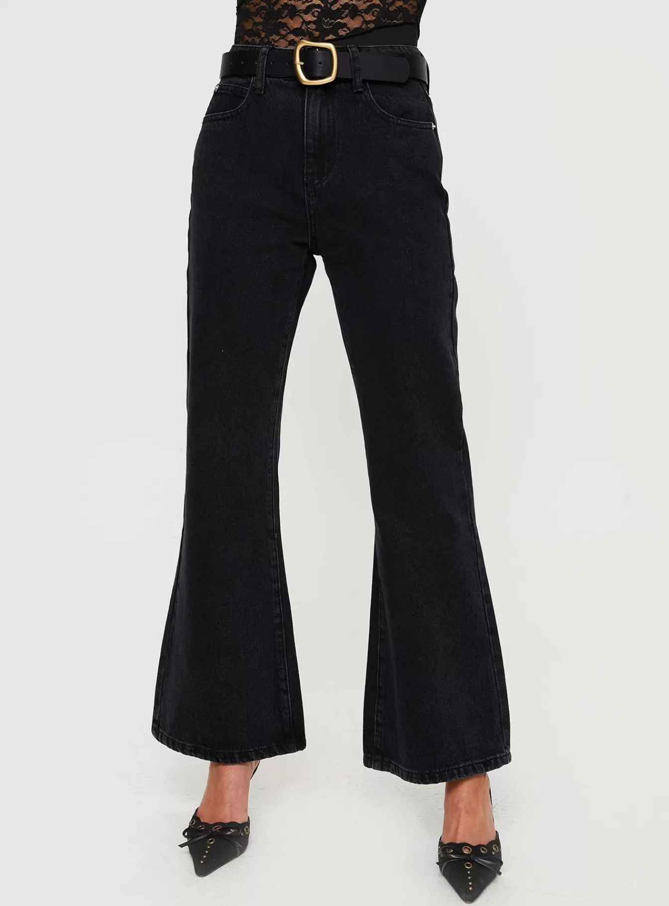 Princess Polly Jeans | Cabarita Lounge Denim Jeans Washed Black