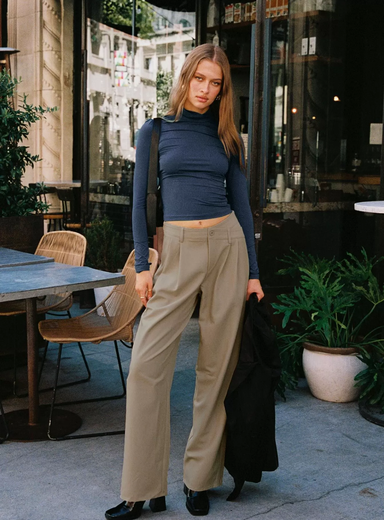 Princess Polly Pants | Caley Asymmetric Waistband Pants Beige