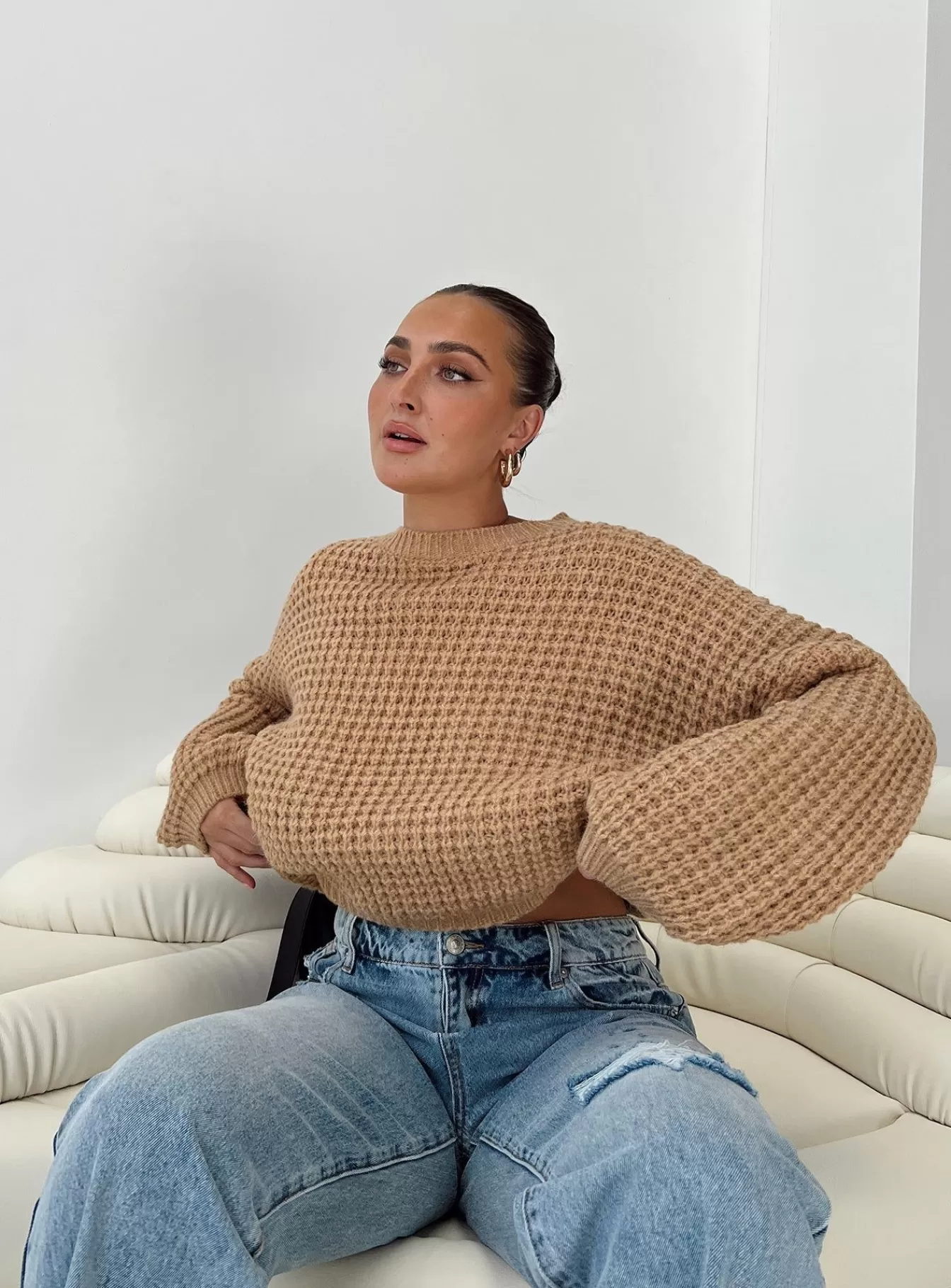 Princess Polly Knitted Sweaters | Calvary Sweater Beige