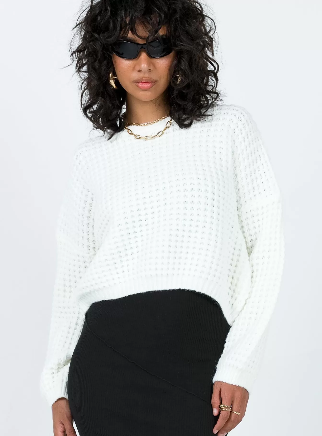 Princess Polly Knitted Sweaters | Calvary Sweater White