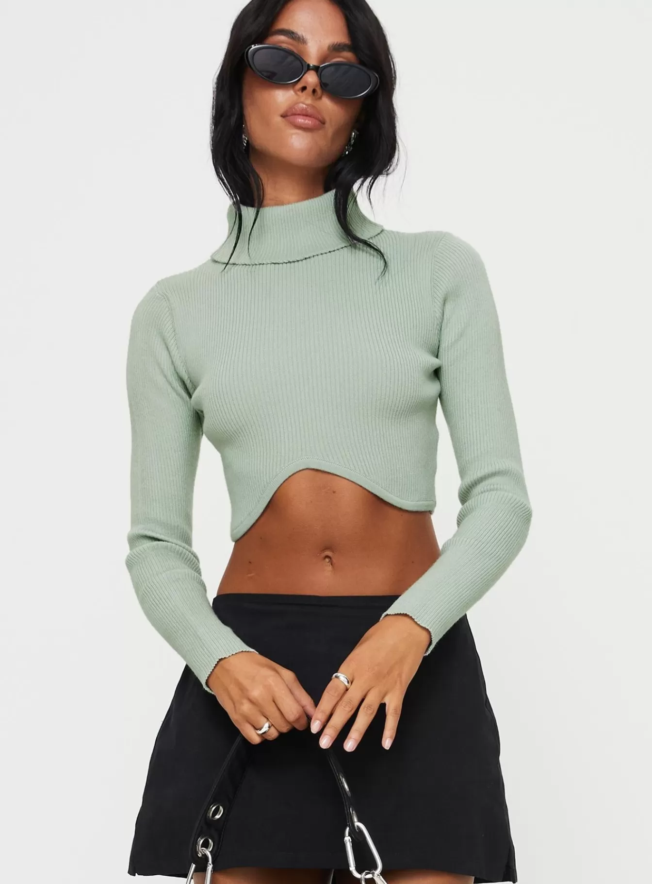 Princess Polly Long Sleeve Tops | Caplick Long Sleeve Top Green