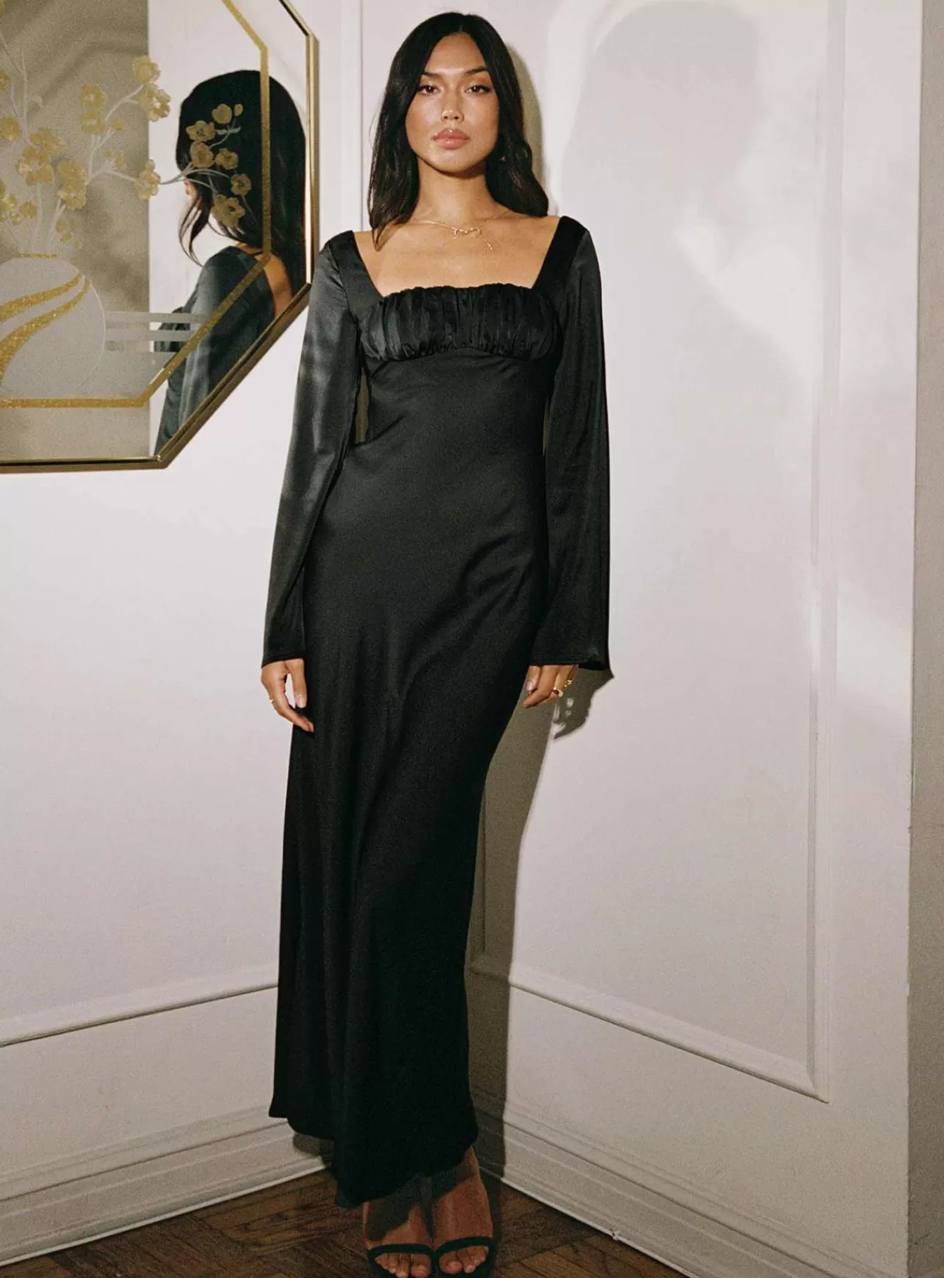 Princess Polly Maxi Dresses | Caponera Long Sleeve Maxi Dress Black