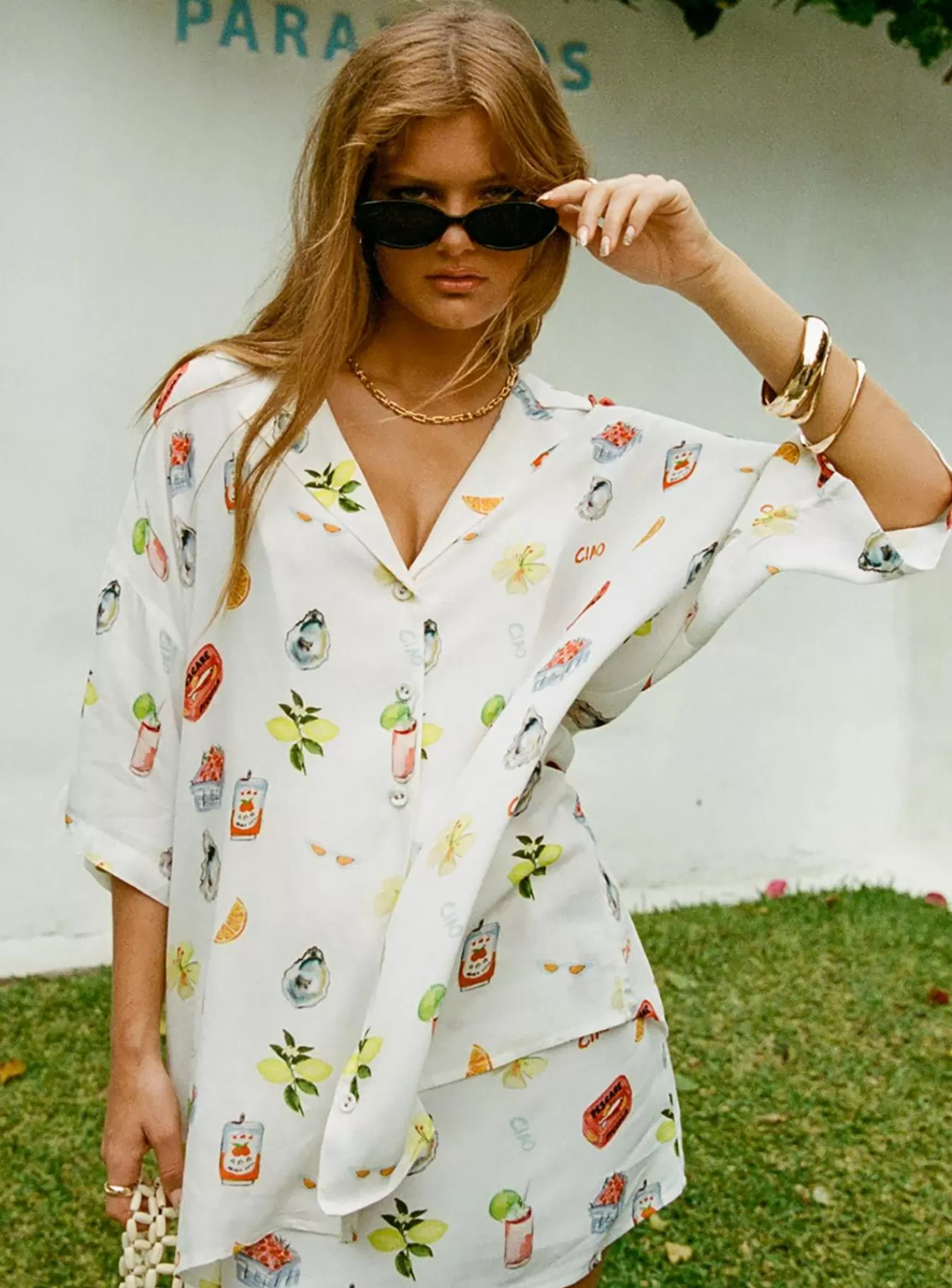 Princess Polly Shirts & Blouses | Caraliia Shirt White / Multi