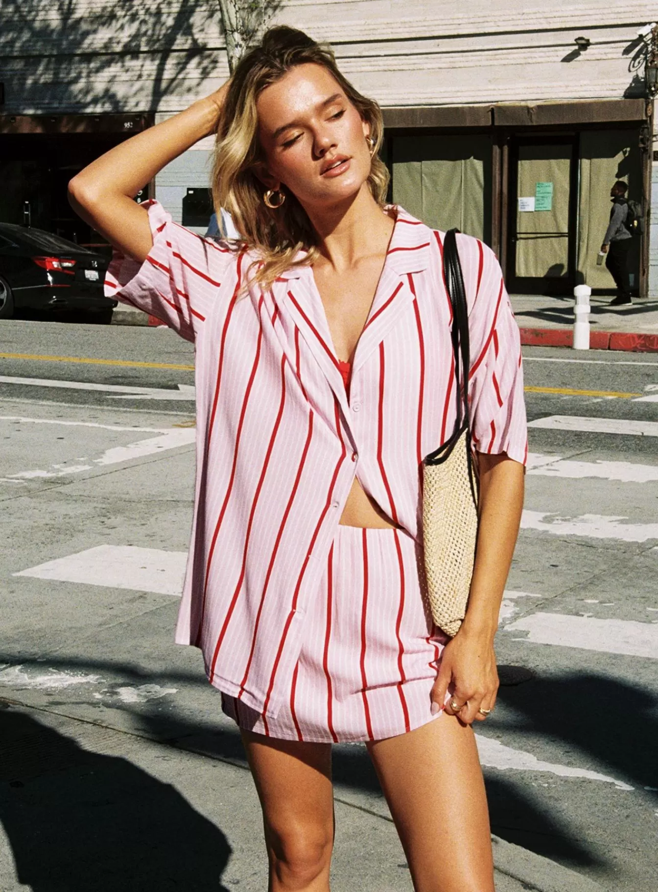Princess Polly Shirts & Blouses | Caraliia Shirt Stripe Pink