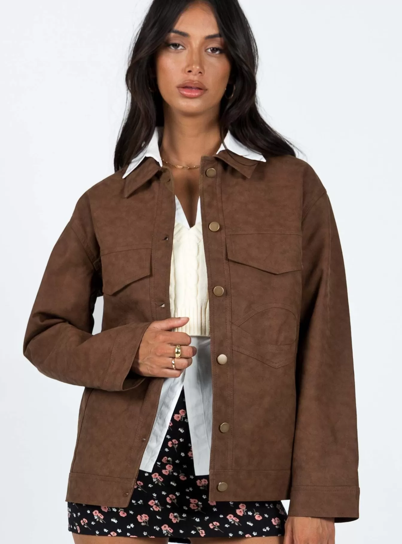 Princess Polly Leather Jackets | Carnell Jacket Brown