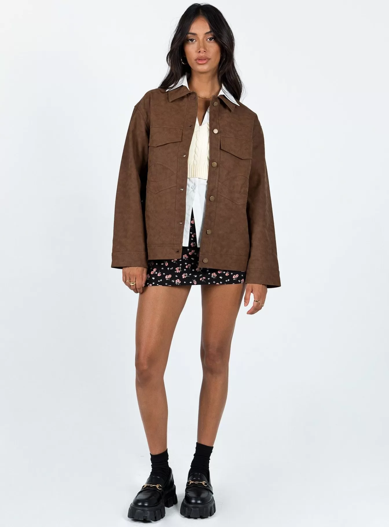 Princess Polly Leather Jackets | Carnell Jacket Brown